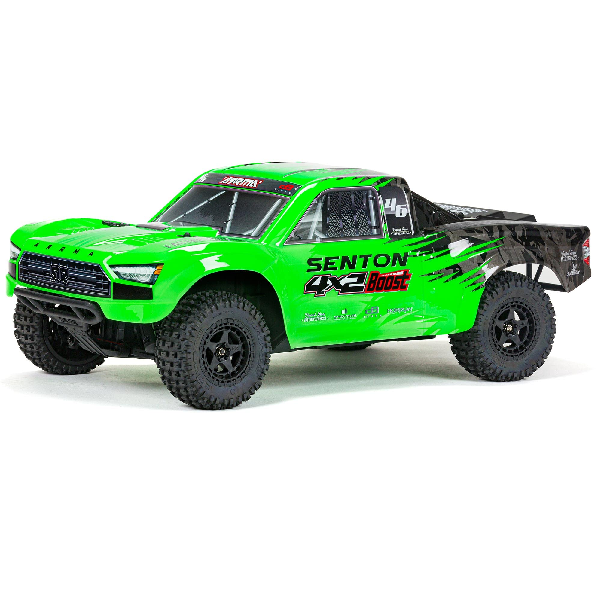 arrma-1-10-senton-4x2-boost-mega-550-brushed-short-course-truck-rtr-gr-n image 1