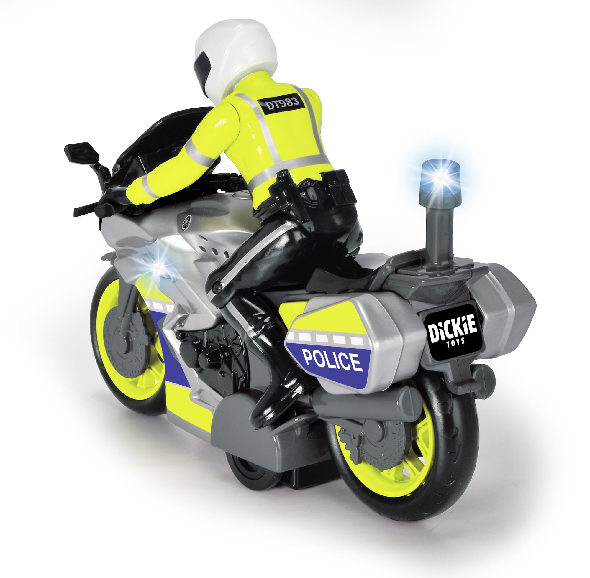 dickie-toys-yamaha-polizei-motorrad-17-cm-mit-figur-blaulicht-sirene-und-friktio image 2