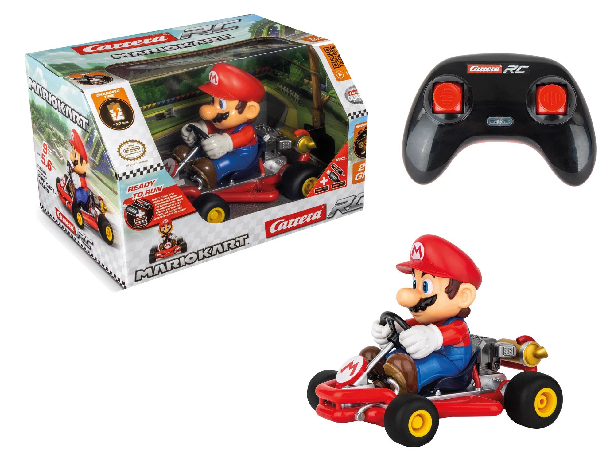 carrera-rc-2-4ghz-mario-kart-pipe-kart-mario-rc-fahrzeug image 2