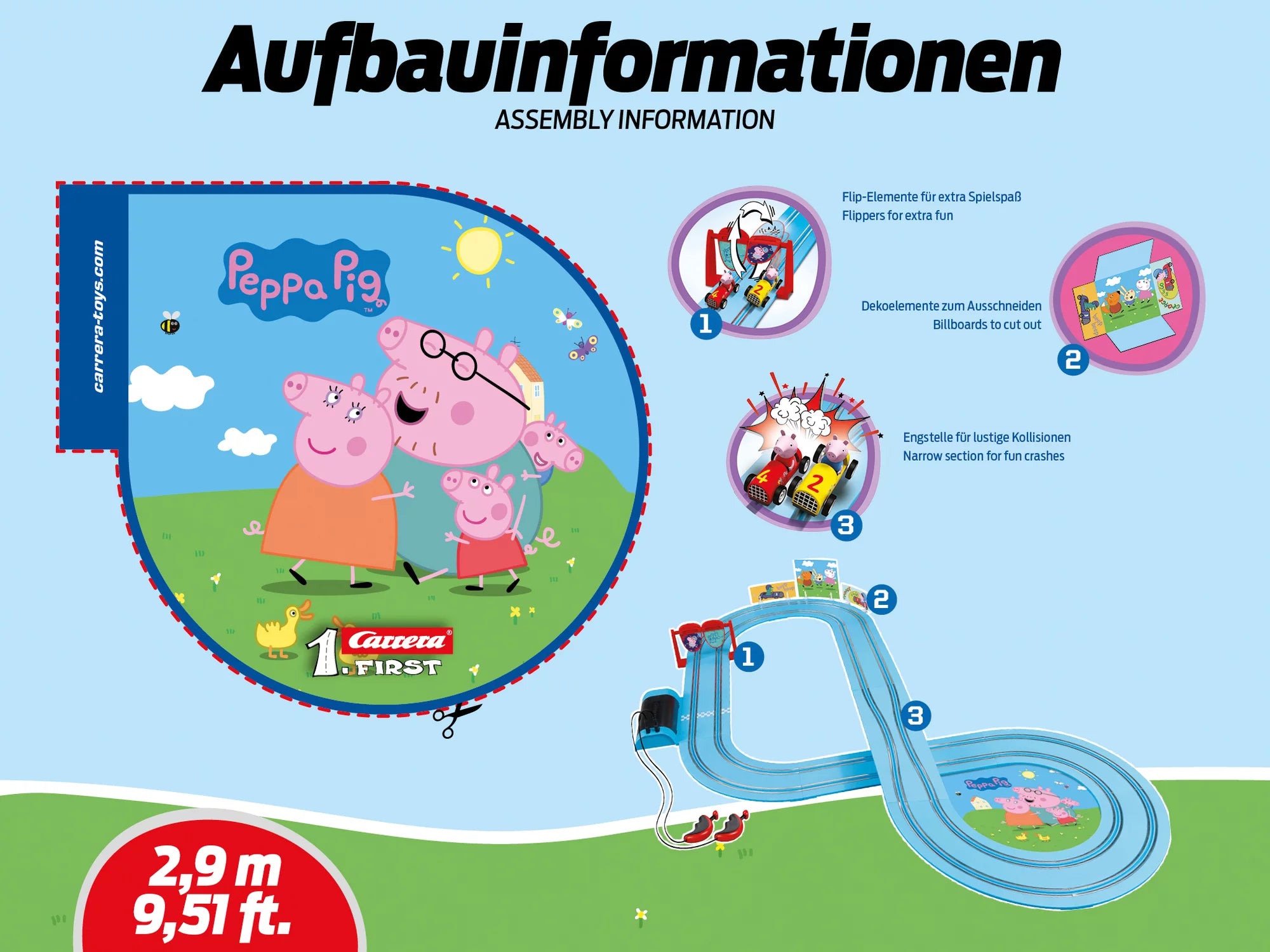 carrera-first-peppa-pig-soapbox-race-seifenkisten-rennbahn-set-2-9m image 8