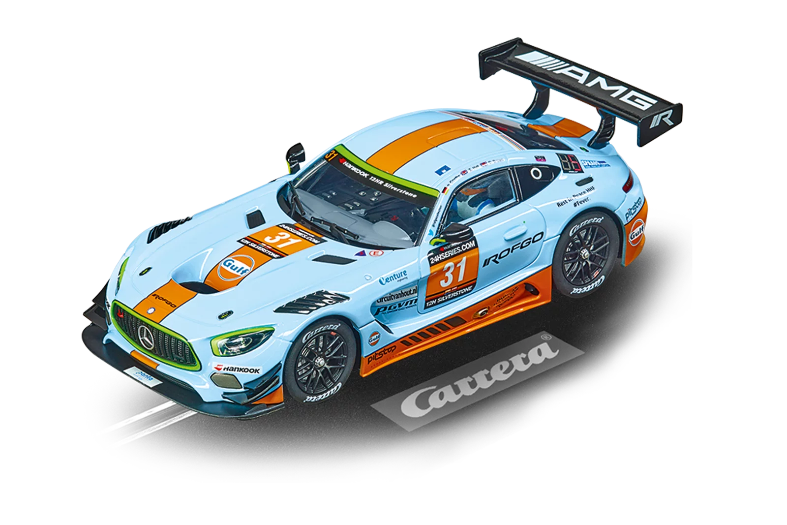 carrera-rc-mercedes-amg-gt3-rofgo-racing-no-31-silverstone-12h-slotcar-1-32 image 1