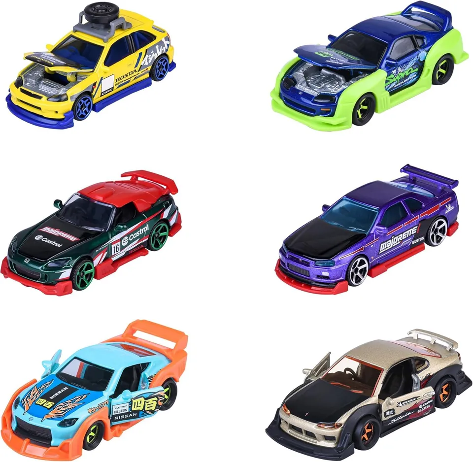 majorette-japan-series-deluxe-einzelauto-1-64-7-5cm-metall-mit-tuning-teil image 1