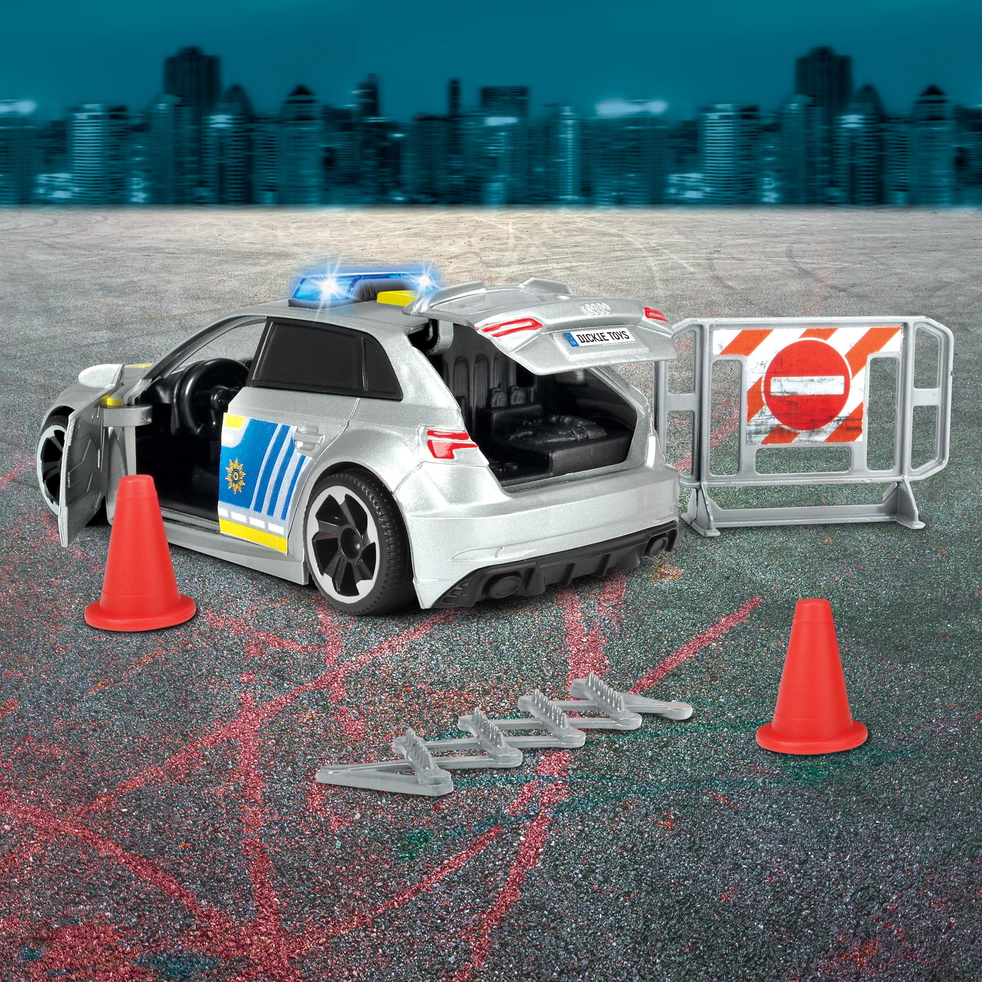 dickie-toys-audi-rs3-polizei-auto-15-cm-mit-licht-sound image 5