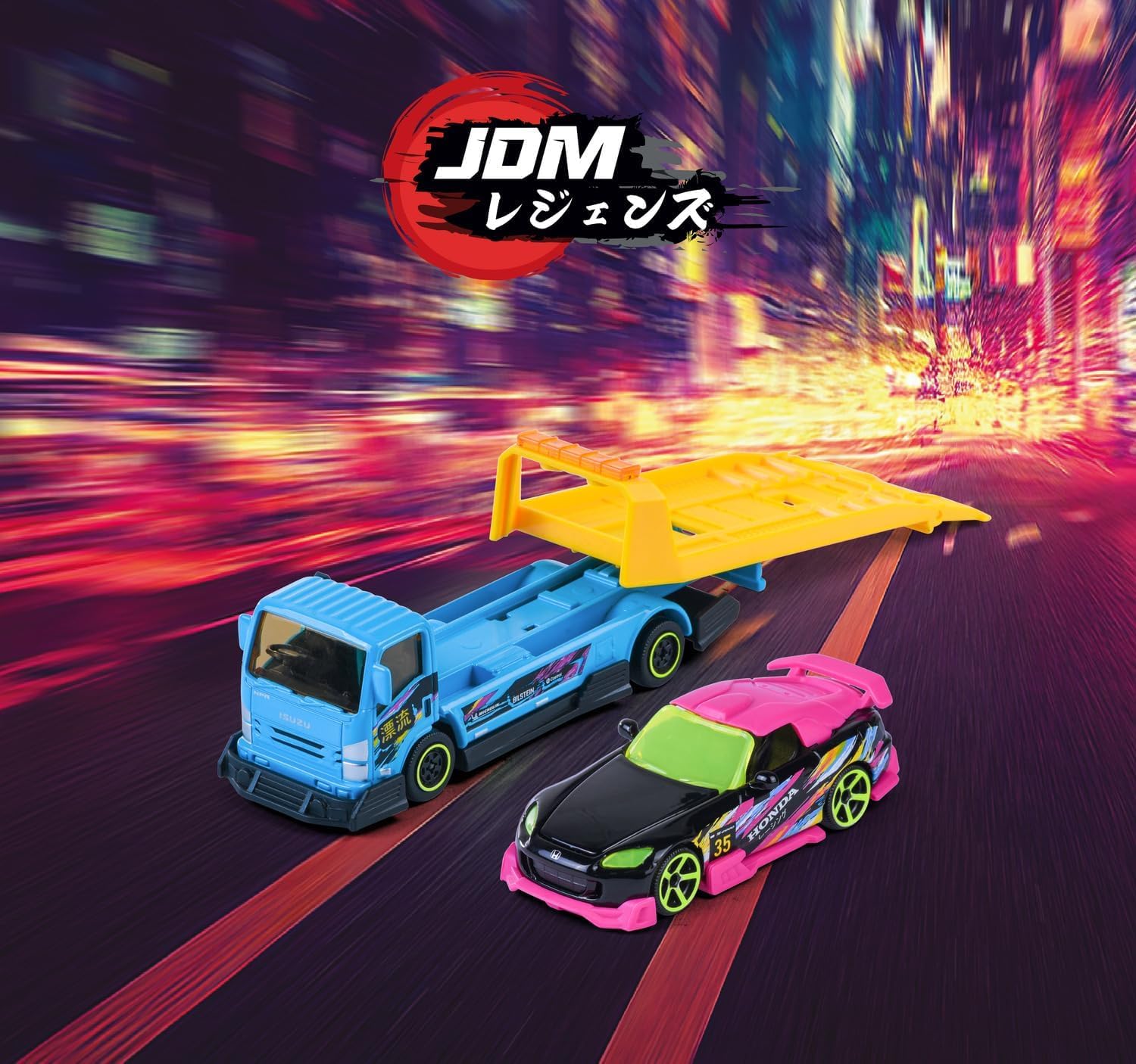 majorette-jdm-legends-transporter-2er-set-isuzu-npr-lkw-jdm-auto-13-cm image 5