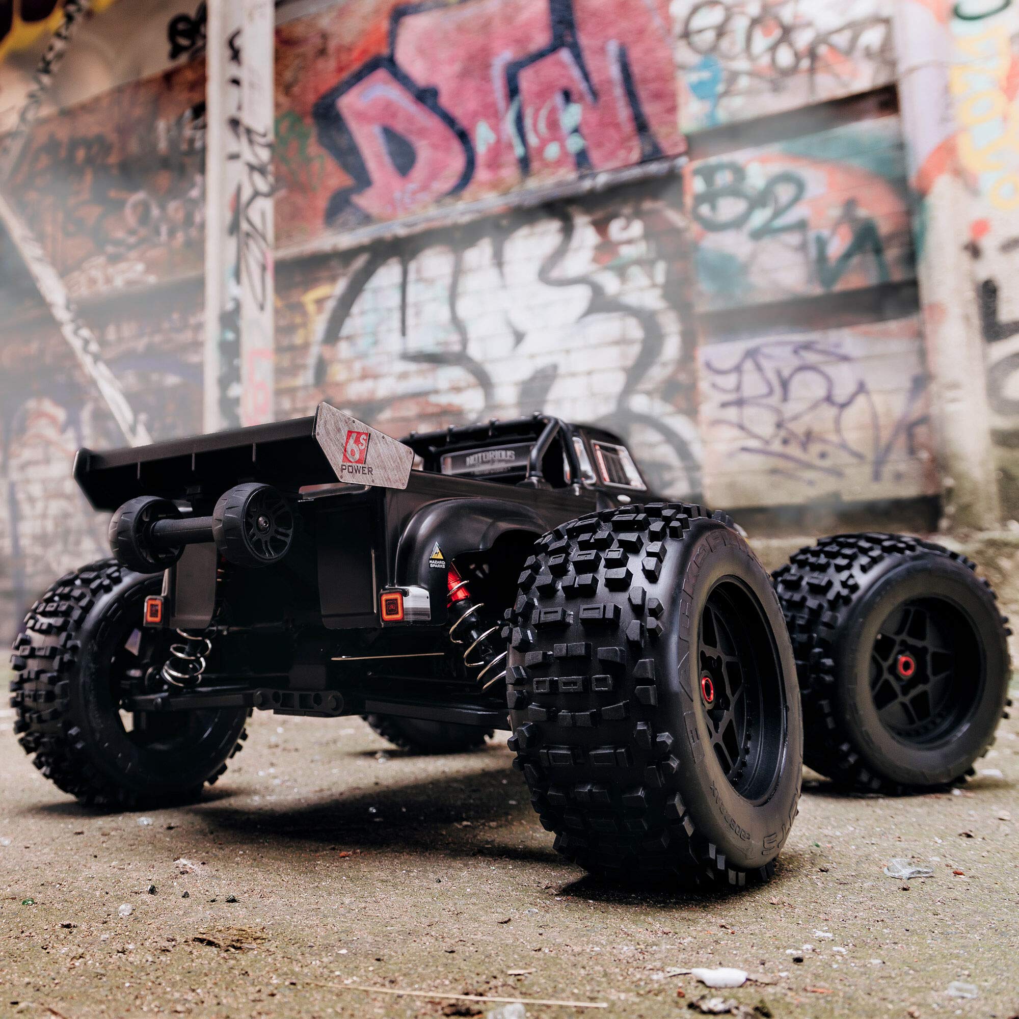 arrma-1-8-notorious-6s-v5-4wd-blx-stunt-truck-rtr-schwarz image 4
