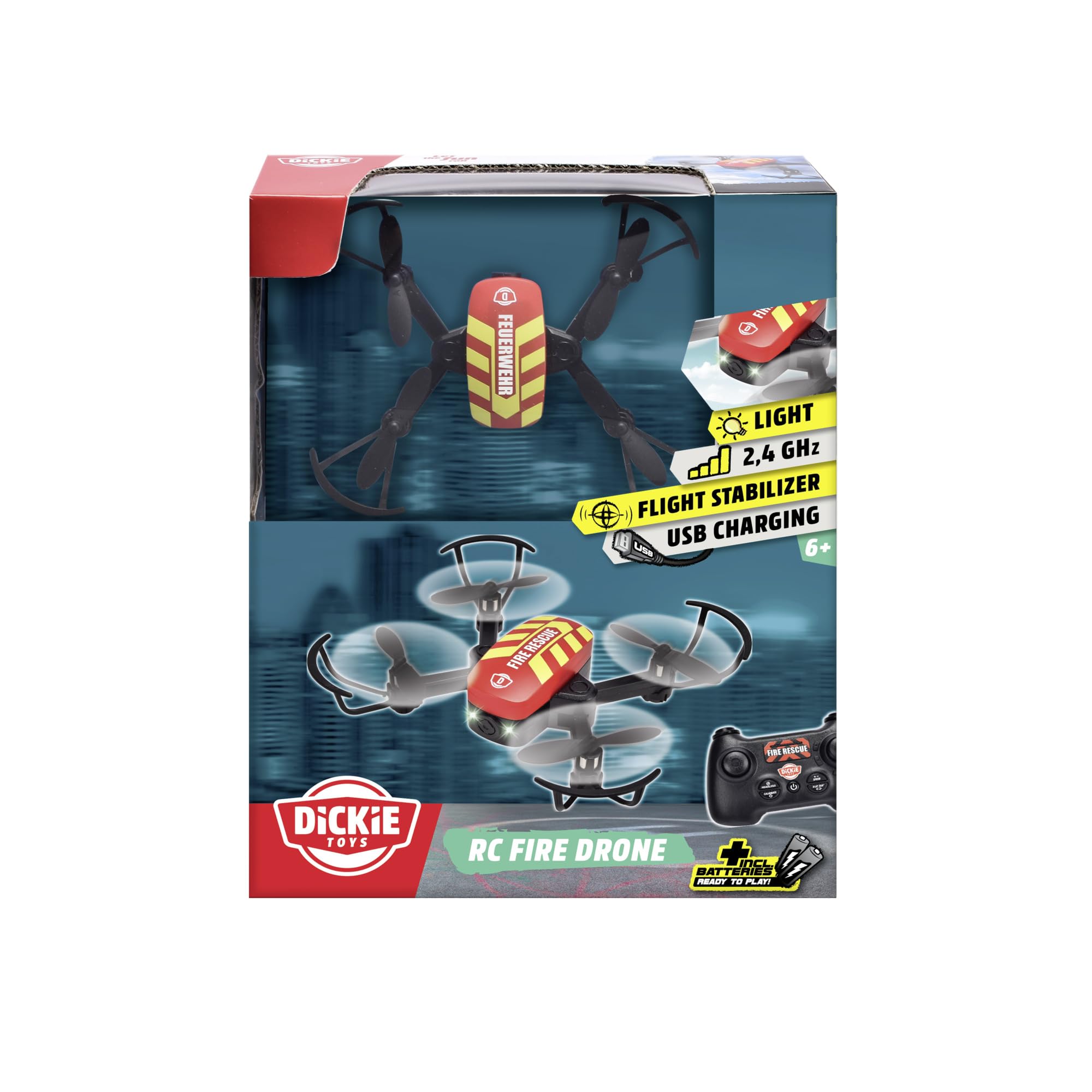 dickie-toys-rc-fire-drone-12-cm-feuerwehr-drohne-mit-fernbedienung image 7
