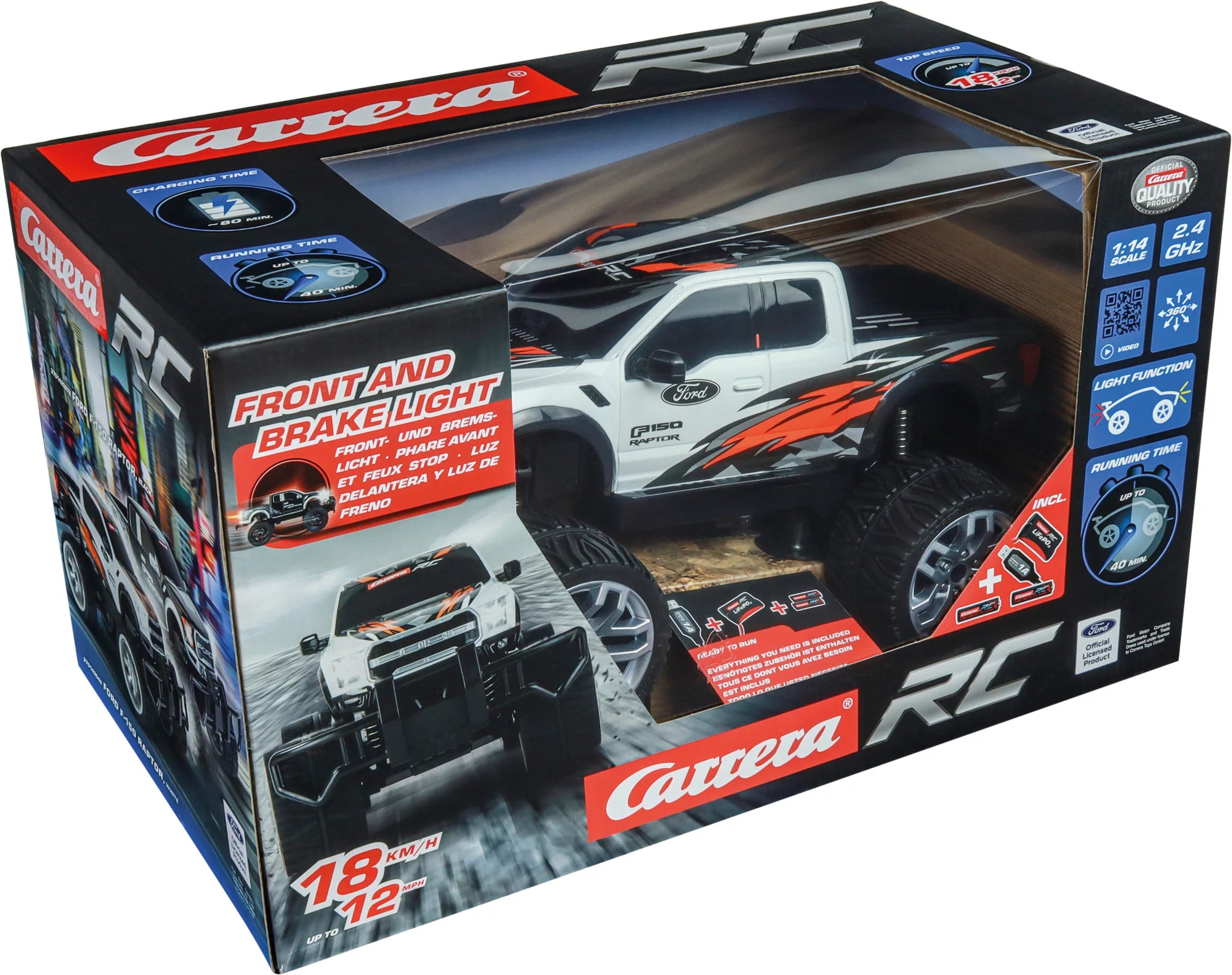 carrera-rc-ford-f-150-raptor-2-4-ghz-rc-pick-up-wei-mit-flammen image 6