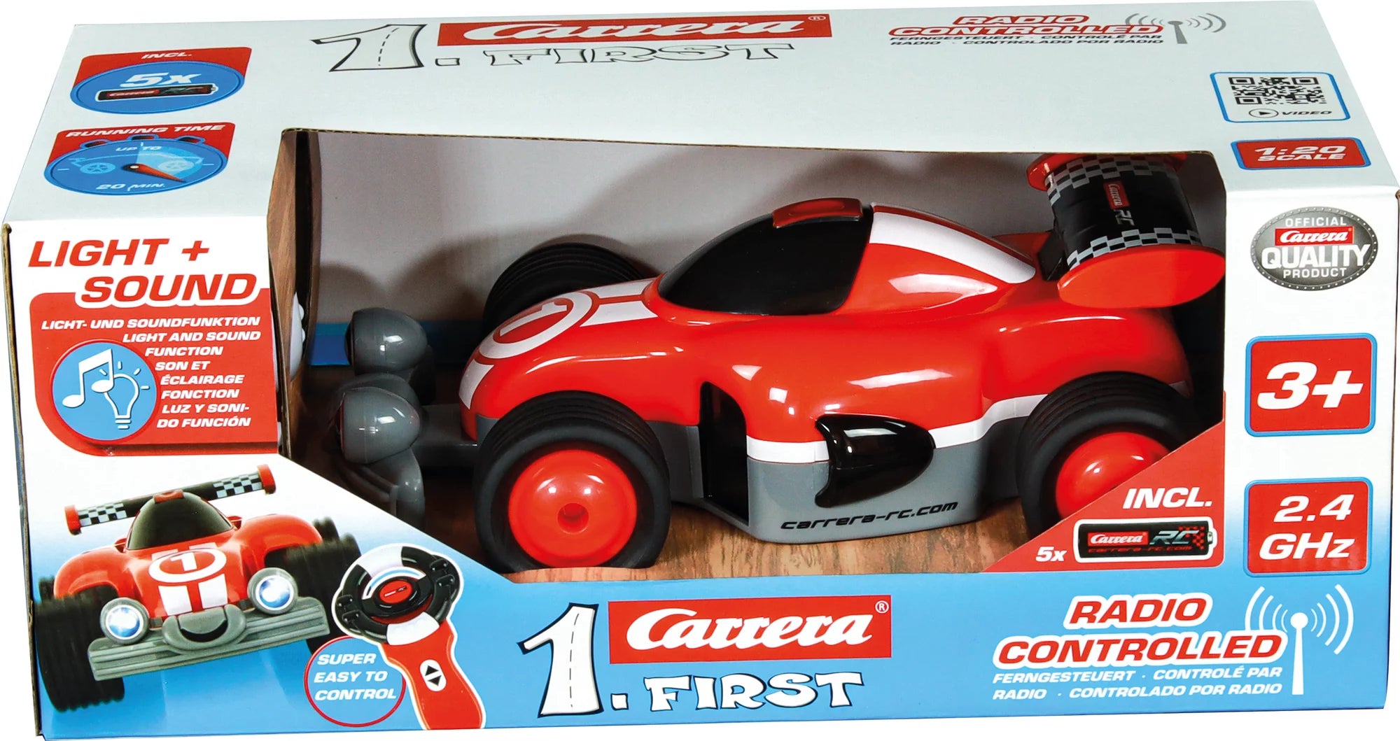 carrera-first-rc-racer-2-4ghz-rc-auto-rot-wei-f-r-kinder-ab-3-jahren image 4