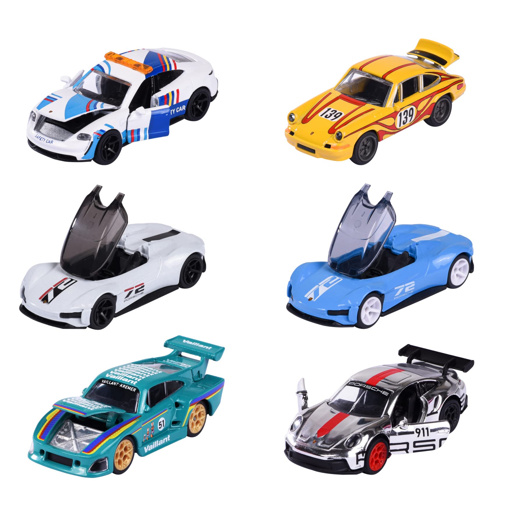 majorette-porsche-deluxe-edition-modellauto-7-5cm-mit-sammelbox image 1