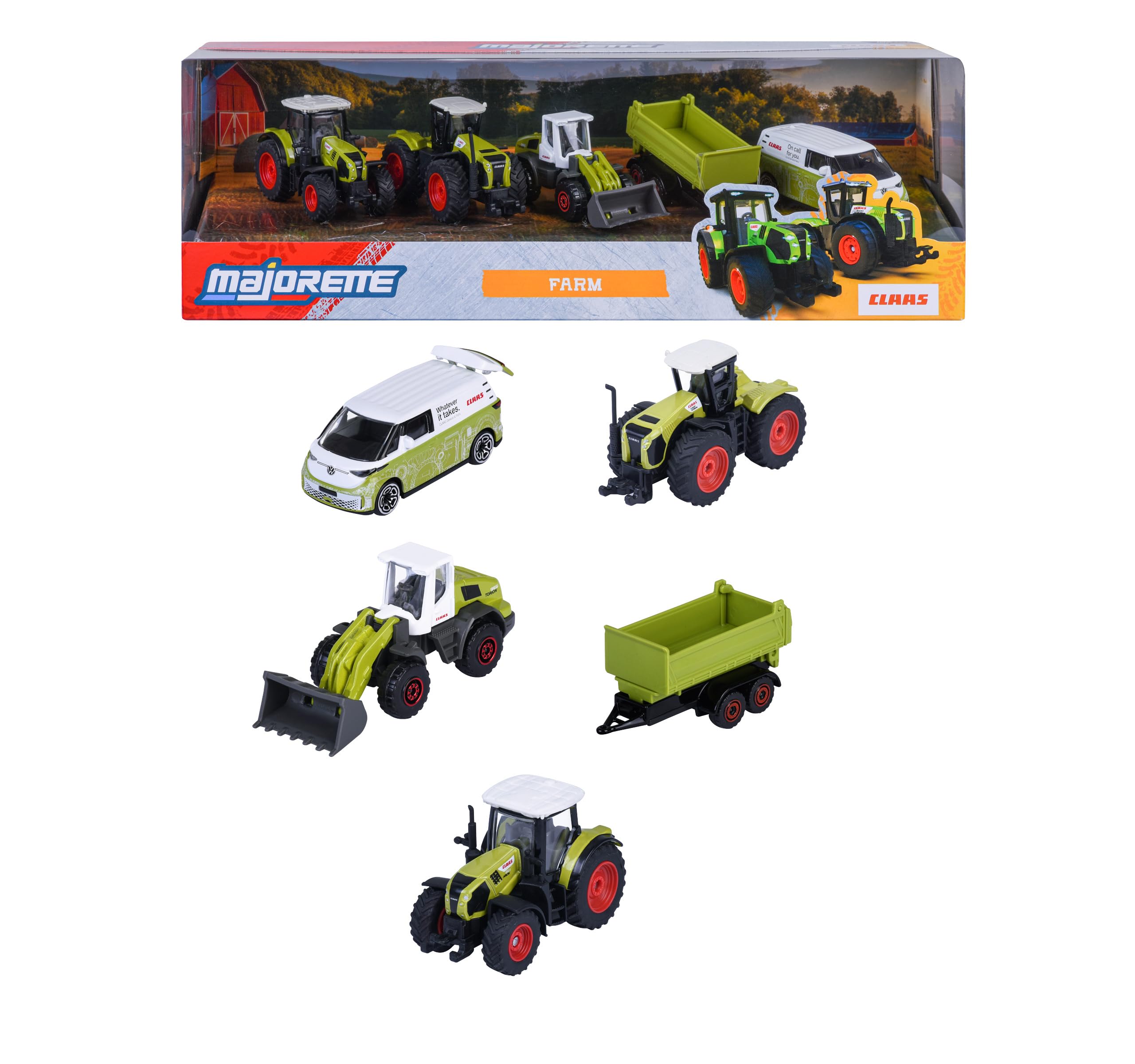 majorette-claas-farm-auto-set-5-metall-fahrzeuge-je-7-5-cm image 2