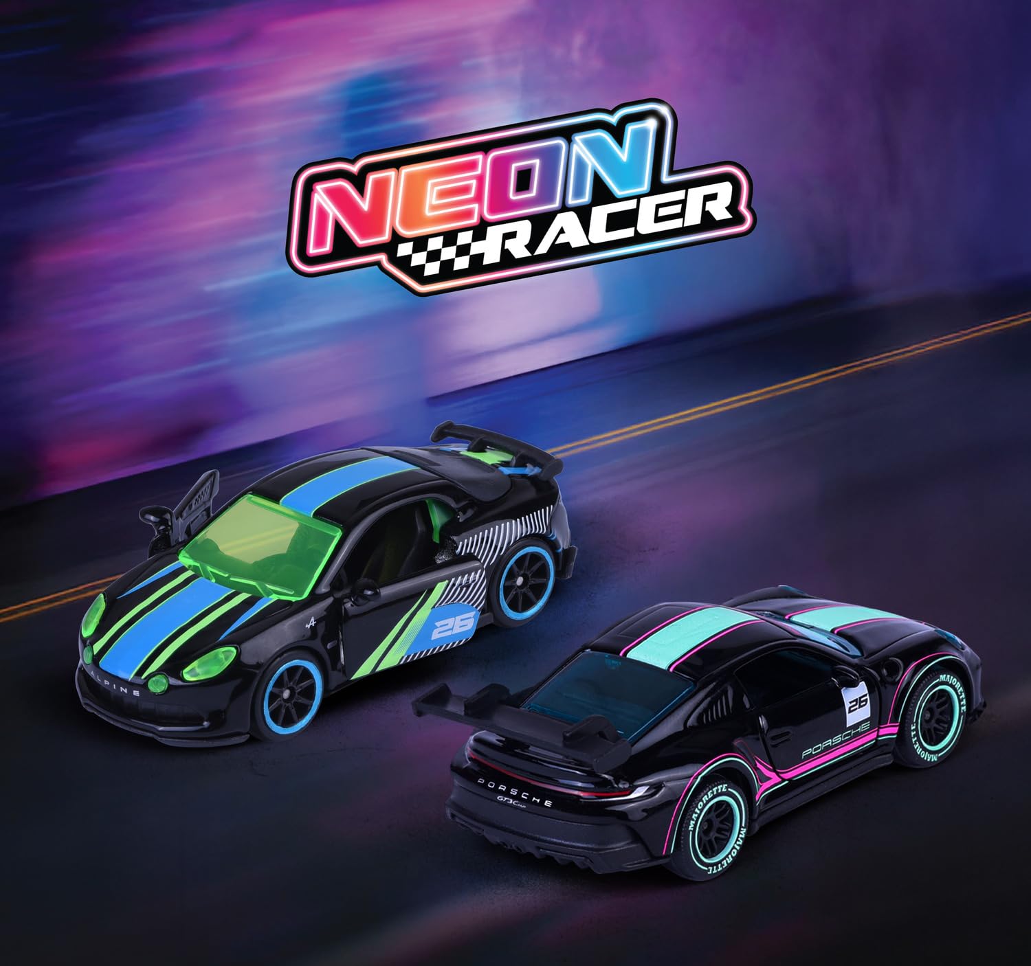 majorette-neon-racer-premium-cars-metallauto-1-64-mit-neon-design-1-von-6-modell image 5