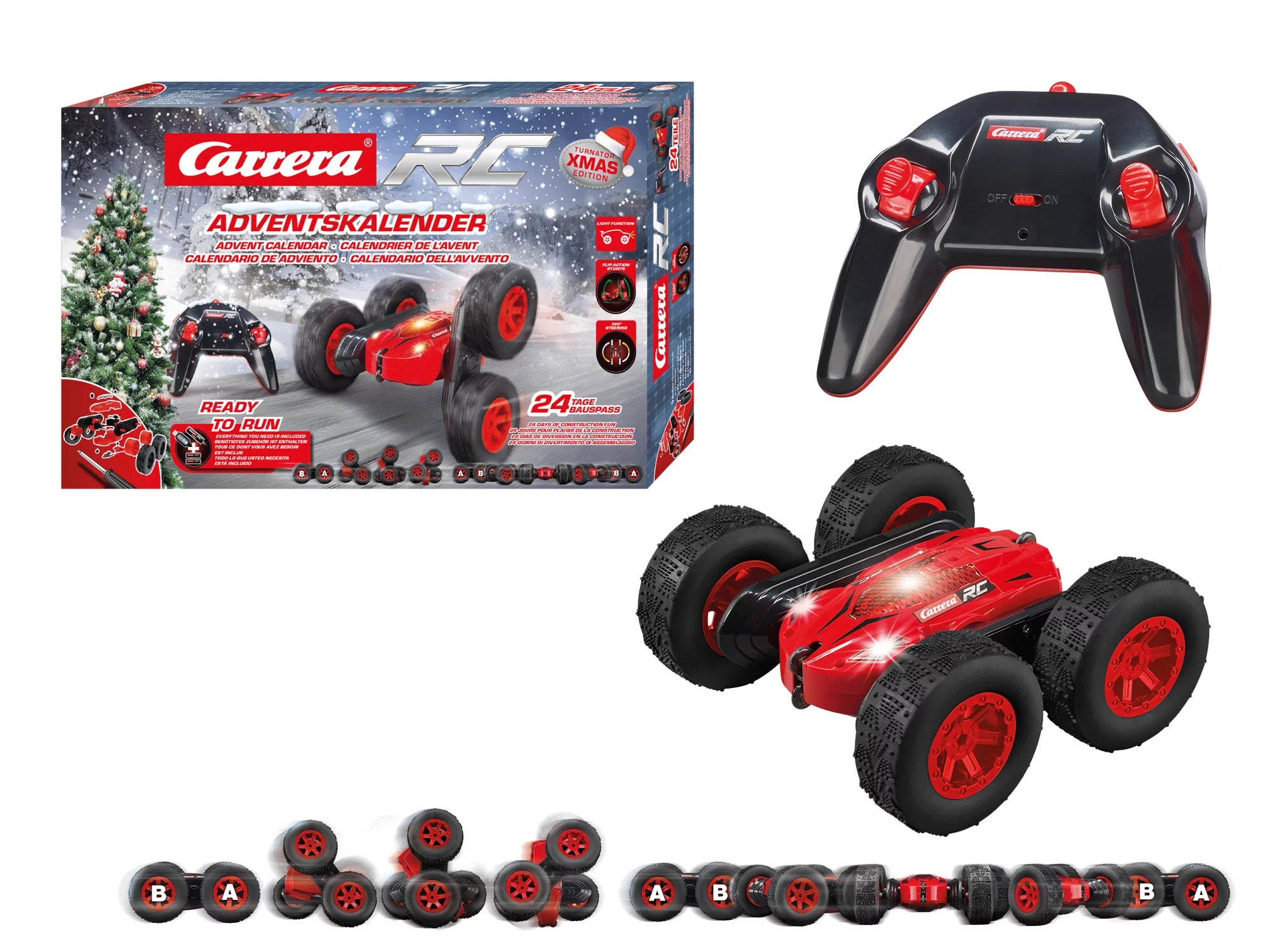 carrera-rc-2-4-ghz-x-mas-turnator-adventskalender-stunt-auto-zum-selberbauen image 2