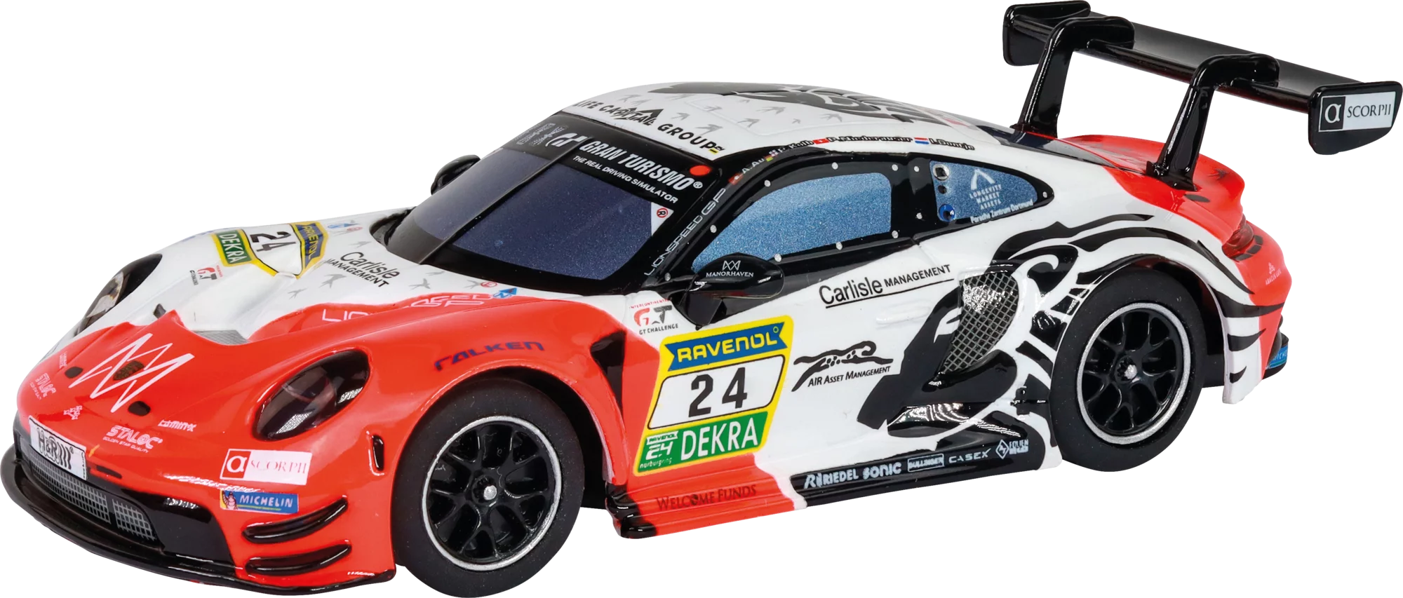 carrera-rc-porsche-911-gt3-r-lionspeed-gp-no-24-hybrid-slotcar-1-50 image 1