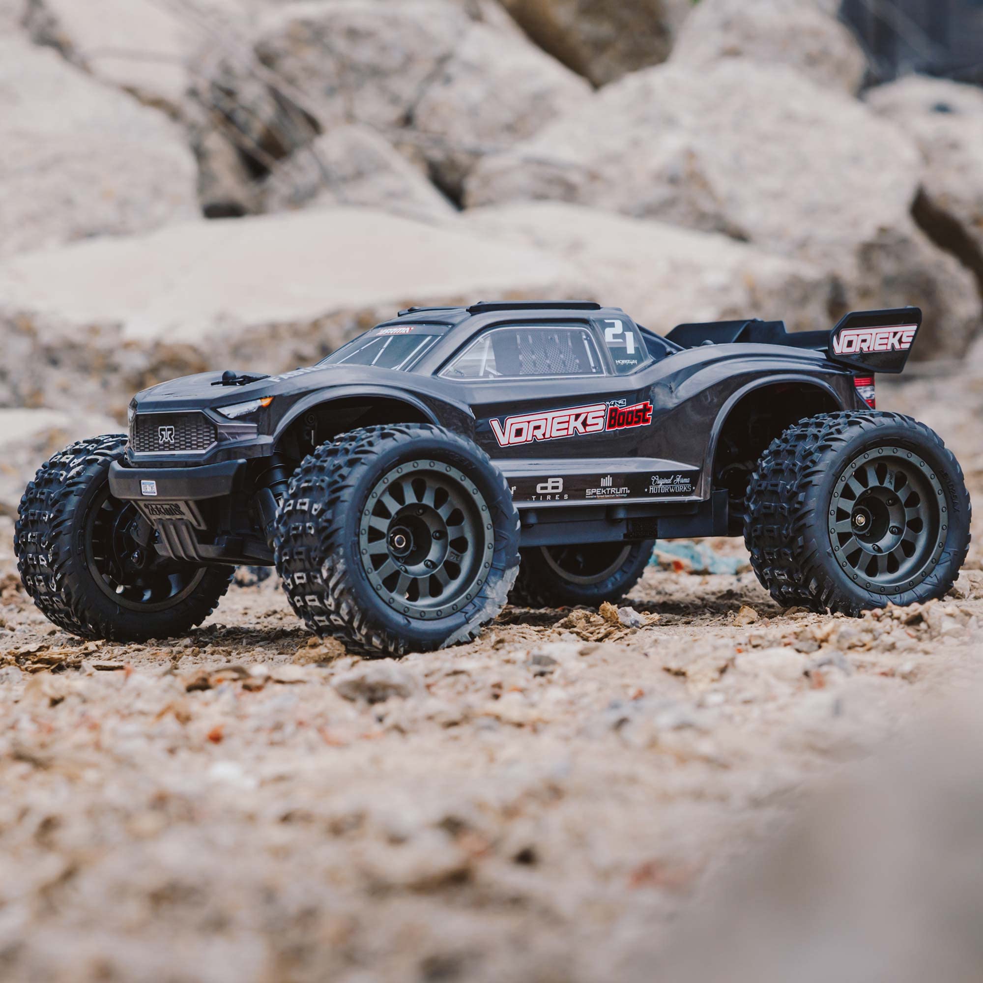 arrma-1-10-vorteks-4x2-boost-mega-550-stadium-truck-rtr-gunmetal image 8