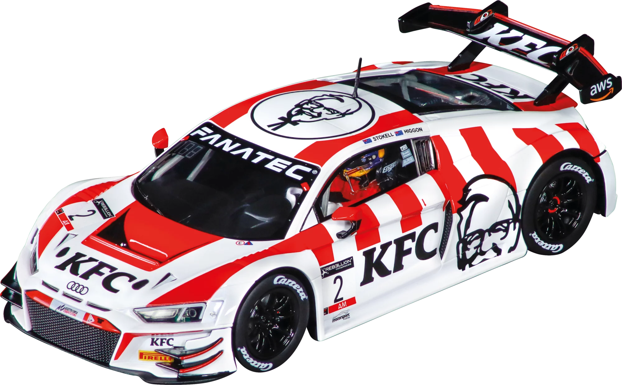 carrera-rc-audi-r8-lms-gt3-evo-ii-kfc-racing-no-2-slotcar-1-24 image 2