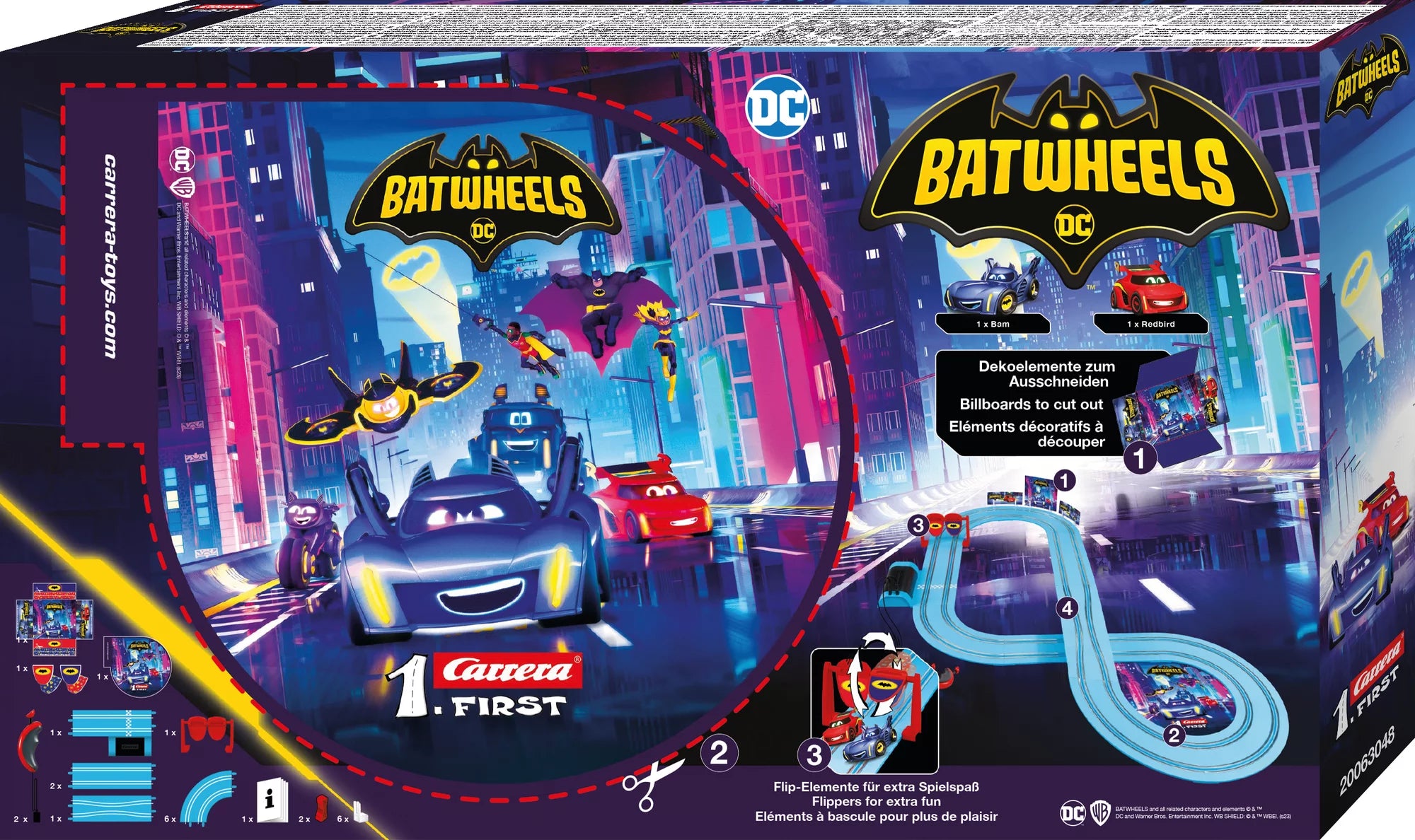 carrera-rc-batwheels-ready-to-roll-first-rennbahn-set-2-9-m-bam-redbird image 2