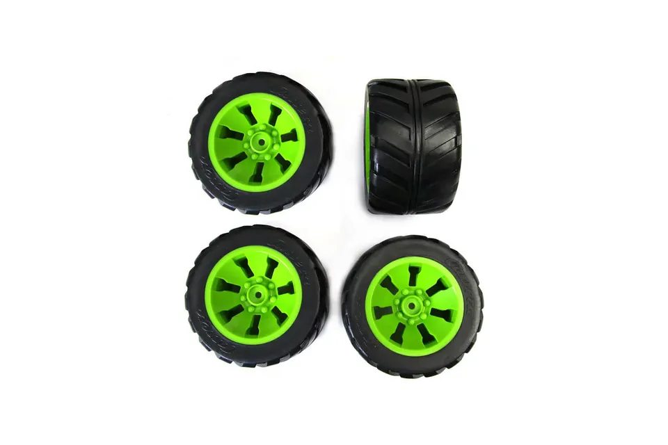 carrera-rc-racing-machine-reifen-mit-felgen-gr-n-4er-set image 1