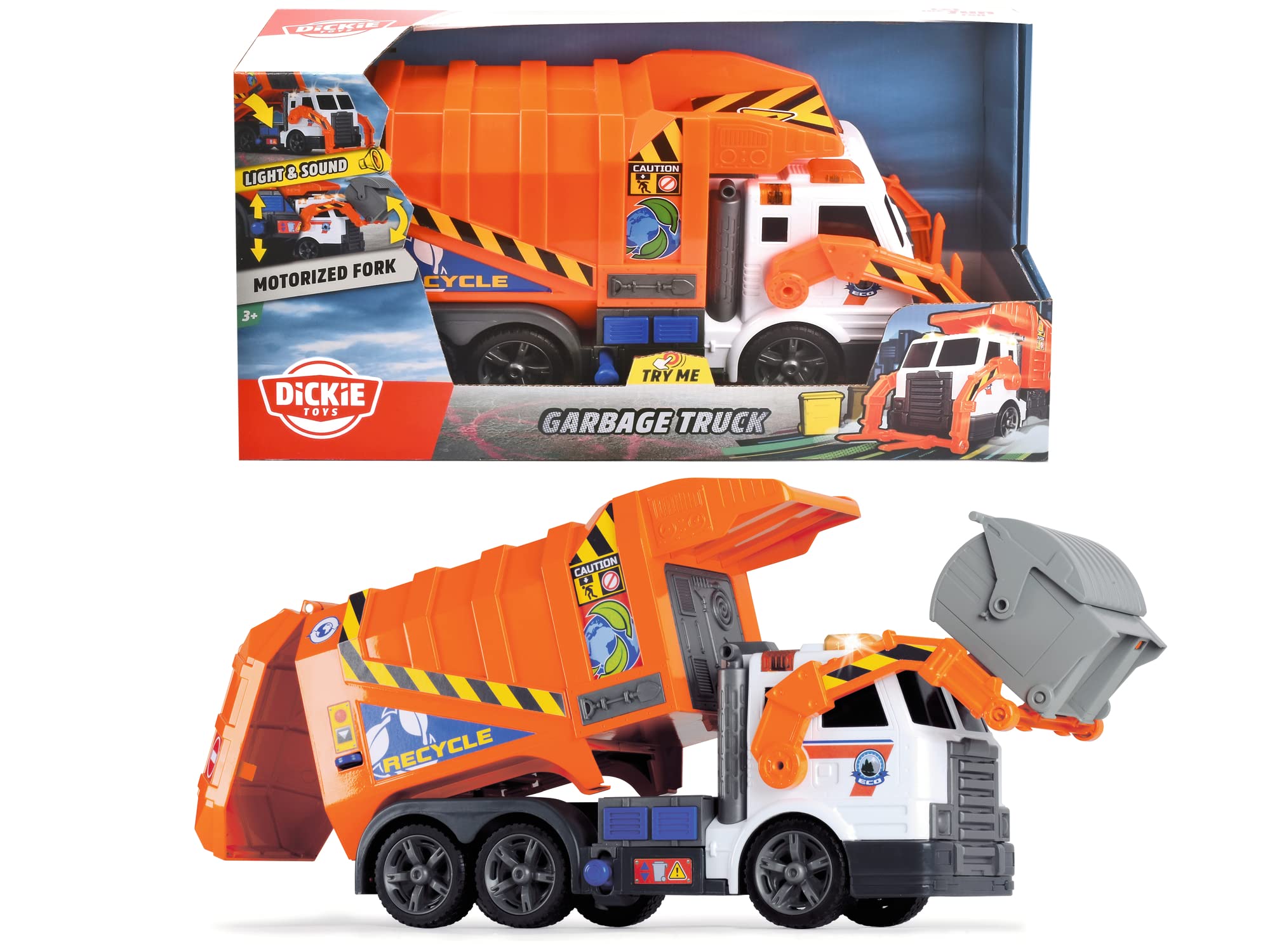 dickie-toys-m-llauto-46-cm-mit-gabel-m-lltonne-kippfunktion-licht-sound image 1