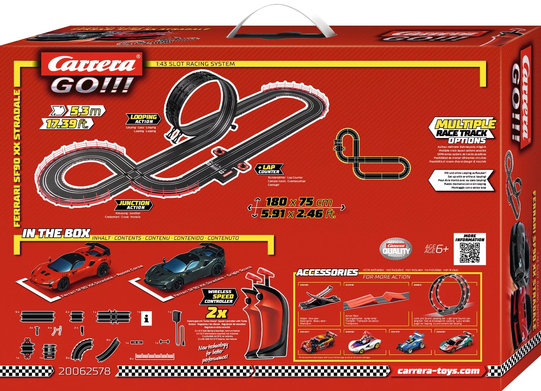 carrera-rc-ferrari-sf90-xx-stradale-wireless-slotcar-go-set-beigabe image 2