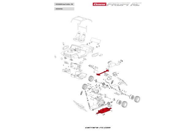 carrera-rc-profi-ford-chassis-top-plate-ersatzteil image 1