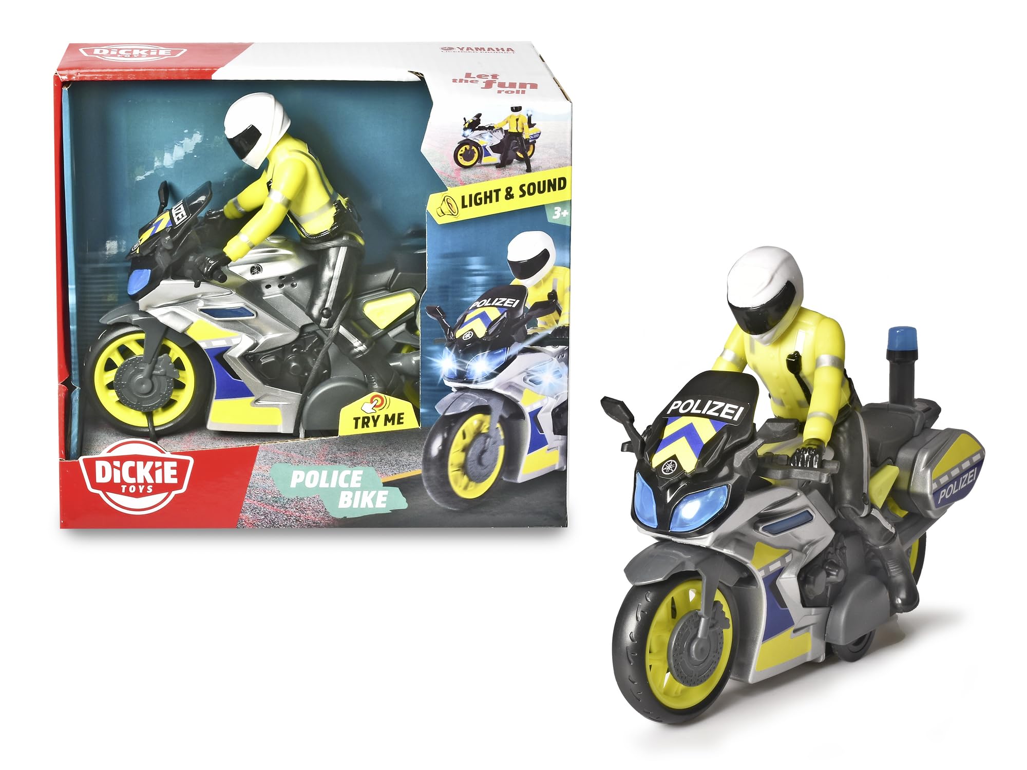 dickie-toys-yamaha-polizei-motorrad-17-cm-mit-figur-blaulicht-sirene-und-friktio image 5