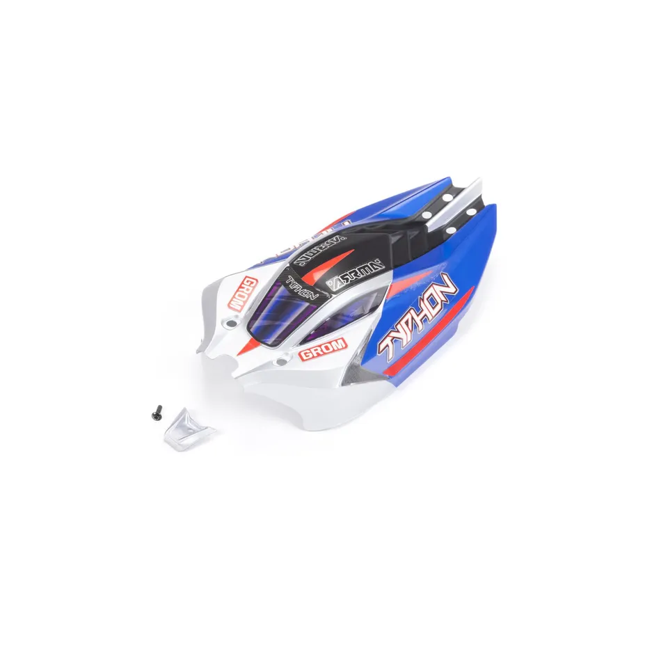 arrma-typhon-grom-body-blue-silver-lackierte-karosserie image 1