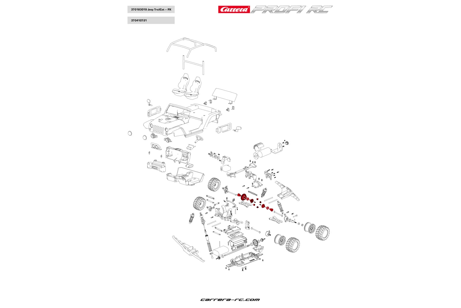 carrera-rc-profi-rc-ersatzteil-set-differenzial-zahnrad-motorwelle-kugellager image 1