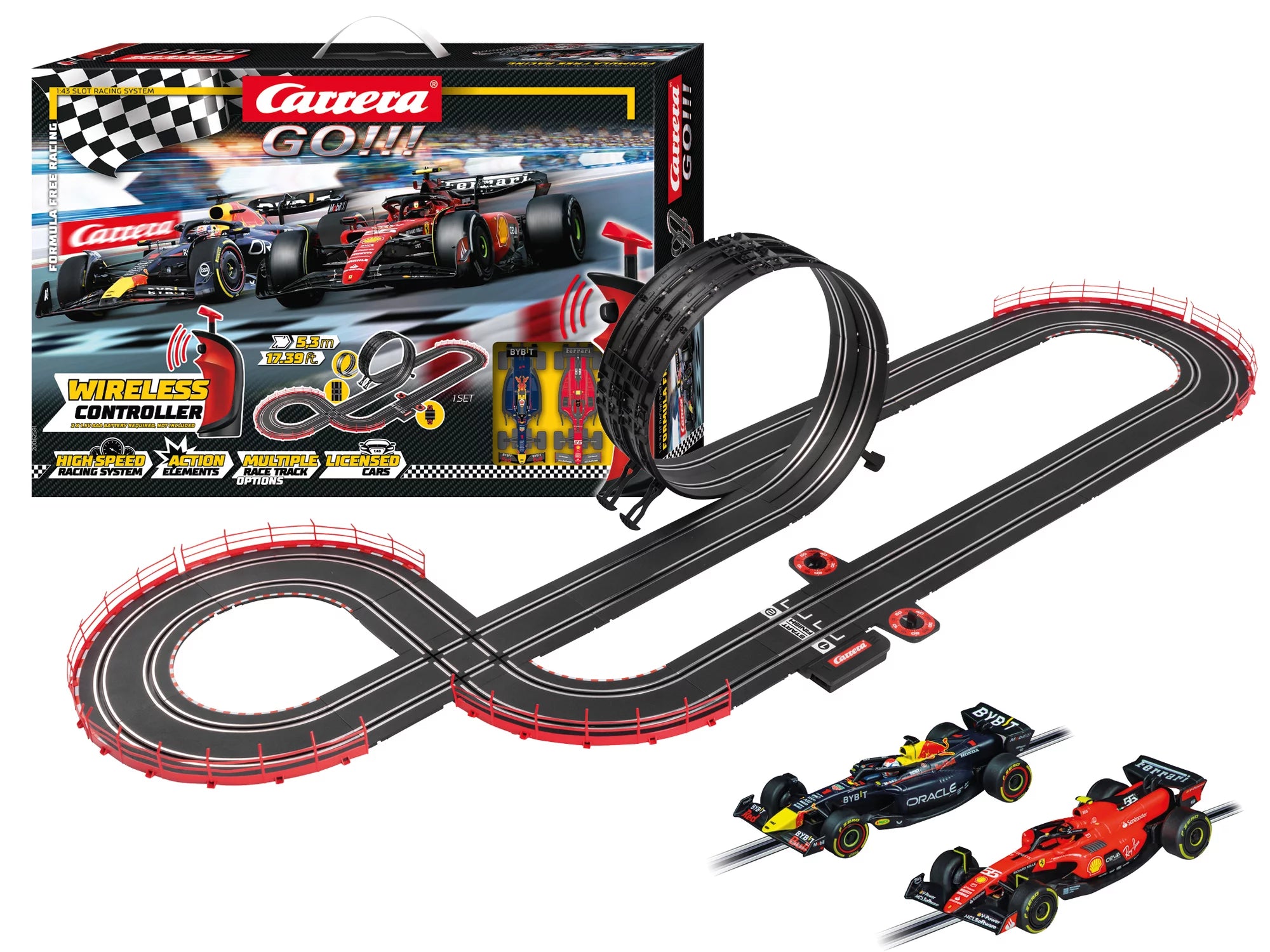 carrera-go-formula-free-racing-wireless-slotcar-set-5-3-m-mit-looping image 2