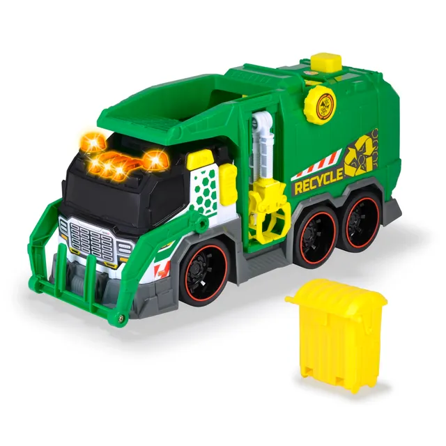 dickie-toys-m-llauto-39-cm-mit-hebefunktion-greifarm-licht-sound-ab-3-jahre image 1