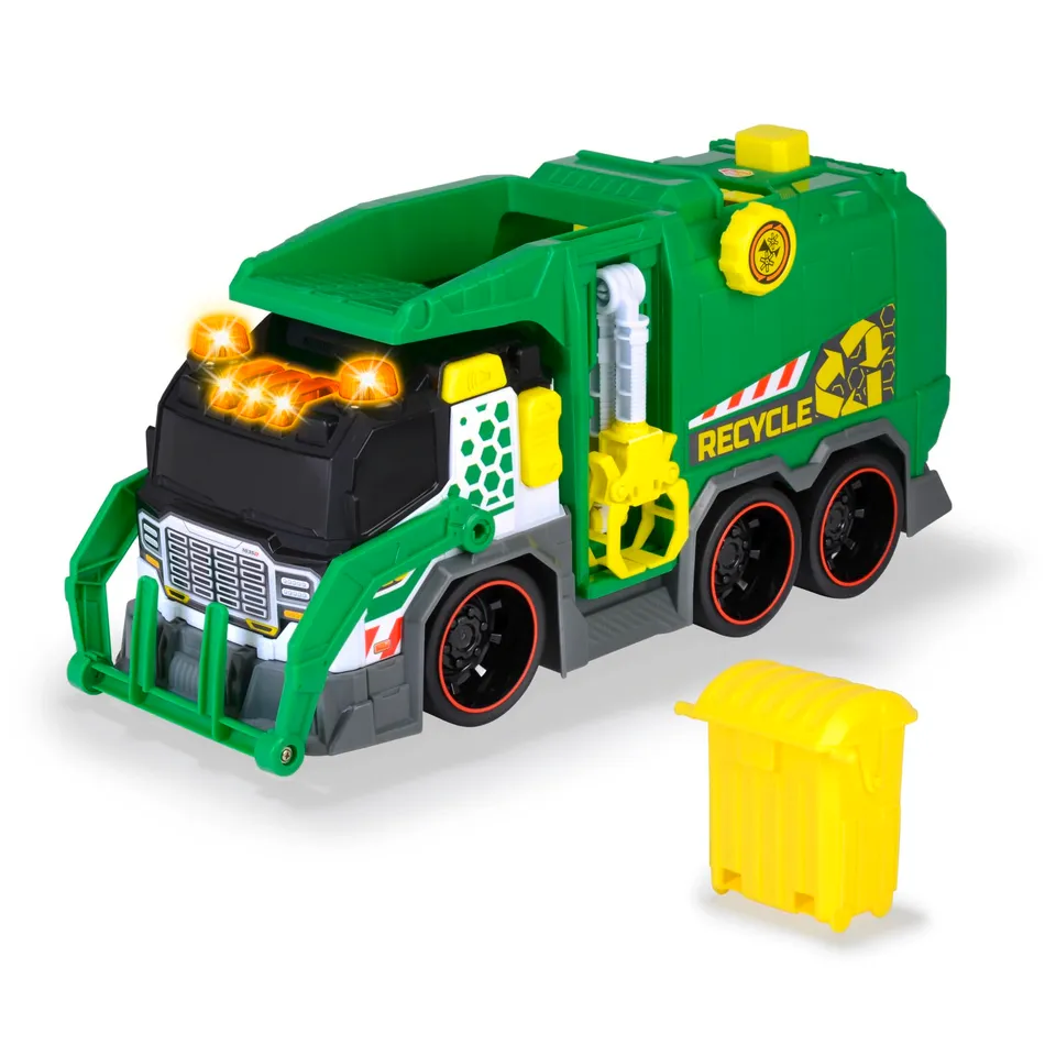 dickie-toys-m-llauto-39-cm-mit-hebefunktion-greifarm-licht-sound-ab-3-jahre image 1