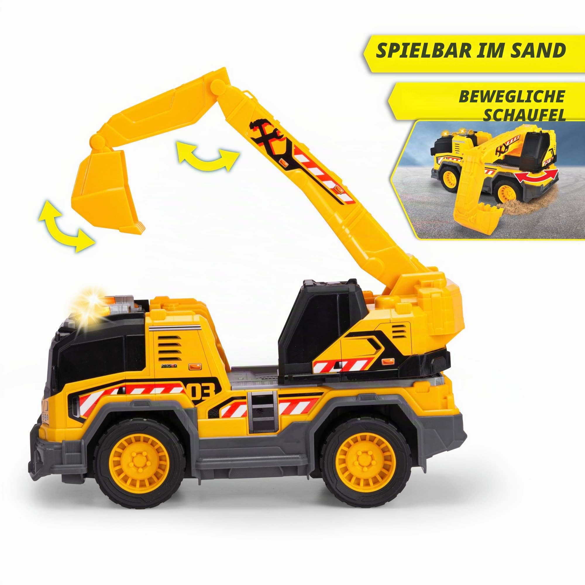 dickie-toys-excavator-truck-bagger-lkw-spielzeugauto-30-cm image 3