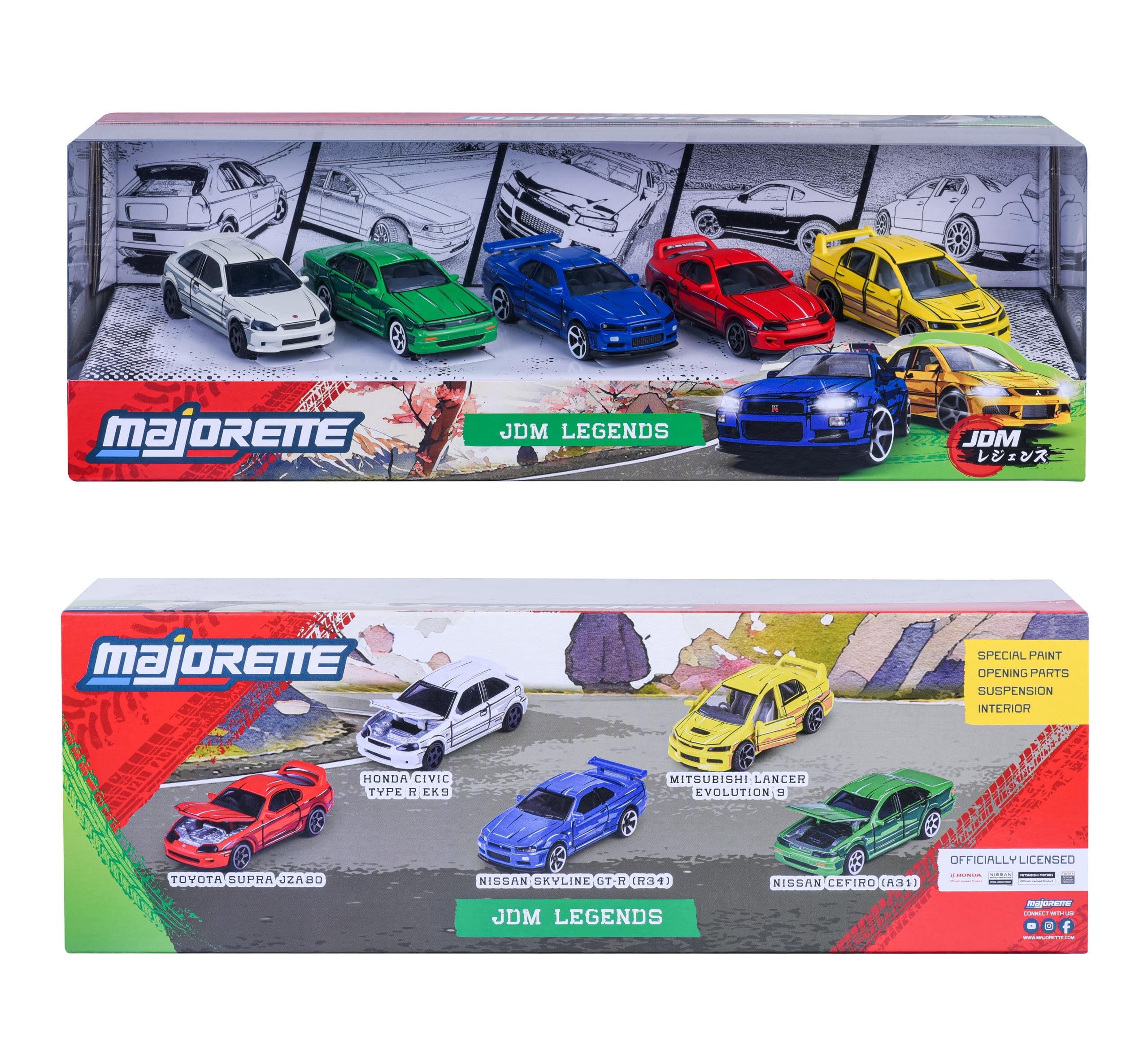 majorette-jdm-legends-giftpack-5-autos-1-64-7-5cm-metall image 7