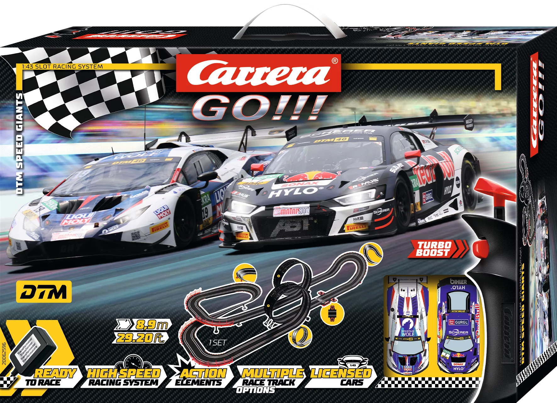 carrera-go-dtm-speed-giants-set-8-9m-mit-looping-audi-r8-vs-lamborghini image 1