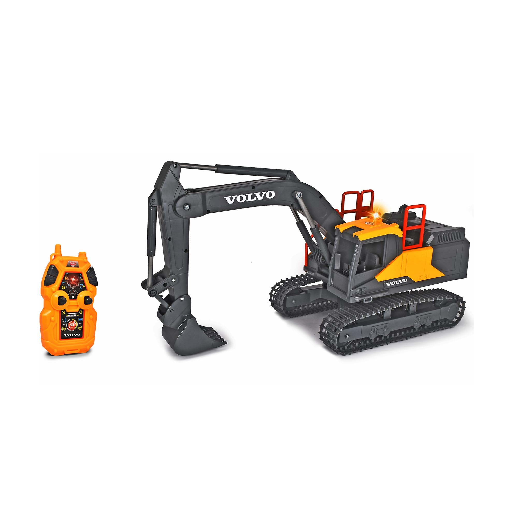 dickie-toys-rc-bagger-volvo-mining-excavator-2-4-ghz-60-cm-gelb-grau image 1