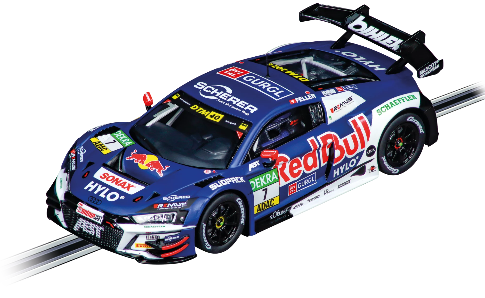 carrera-digital-132-audi-r8-lms-gt3-evo-ii-abt-sportsline-red-bull-no-7-dtm-2024 image 1