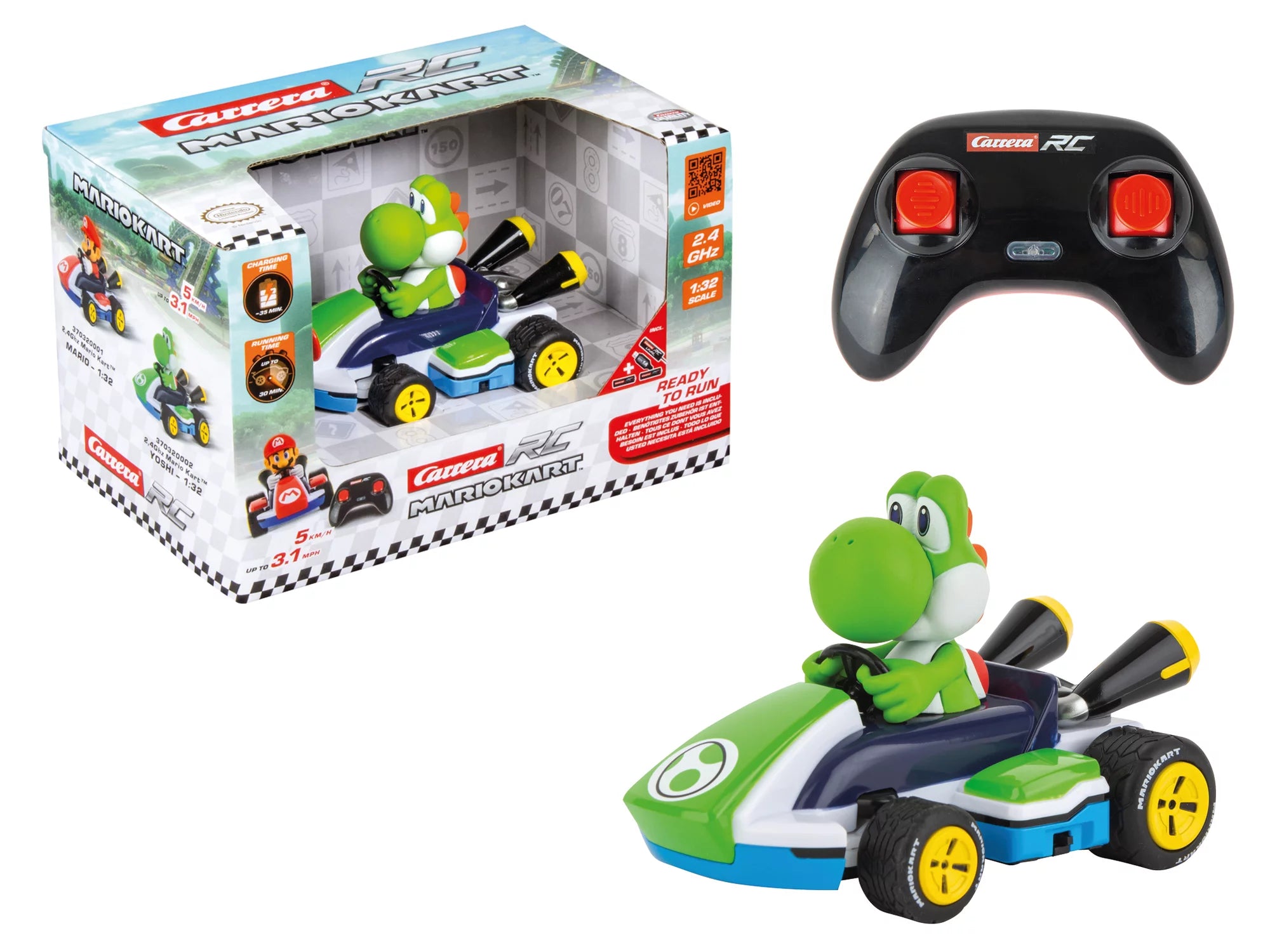 carrera-rc-mario-kart-race-kart-yoshi-2-4-ghz-rc-auto-1-32 image 3