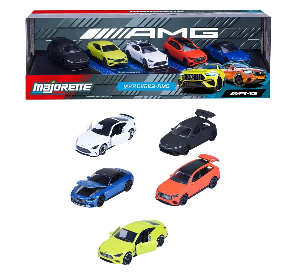 majorette-mercedes-amg-auto-set-5-autos-metall-7-5-cm image 1
