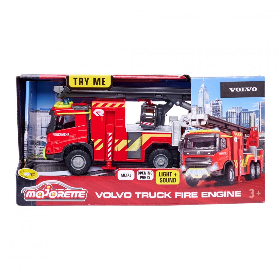 majorette-volvo-feuerwehr-truck-19-cm-mit-leiter-licht-sound image 3