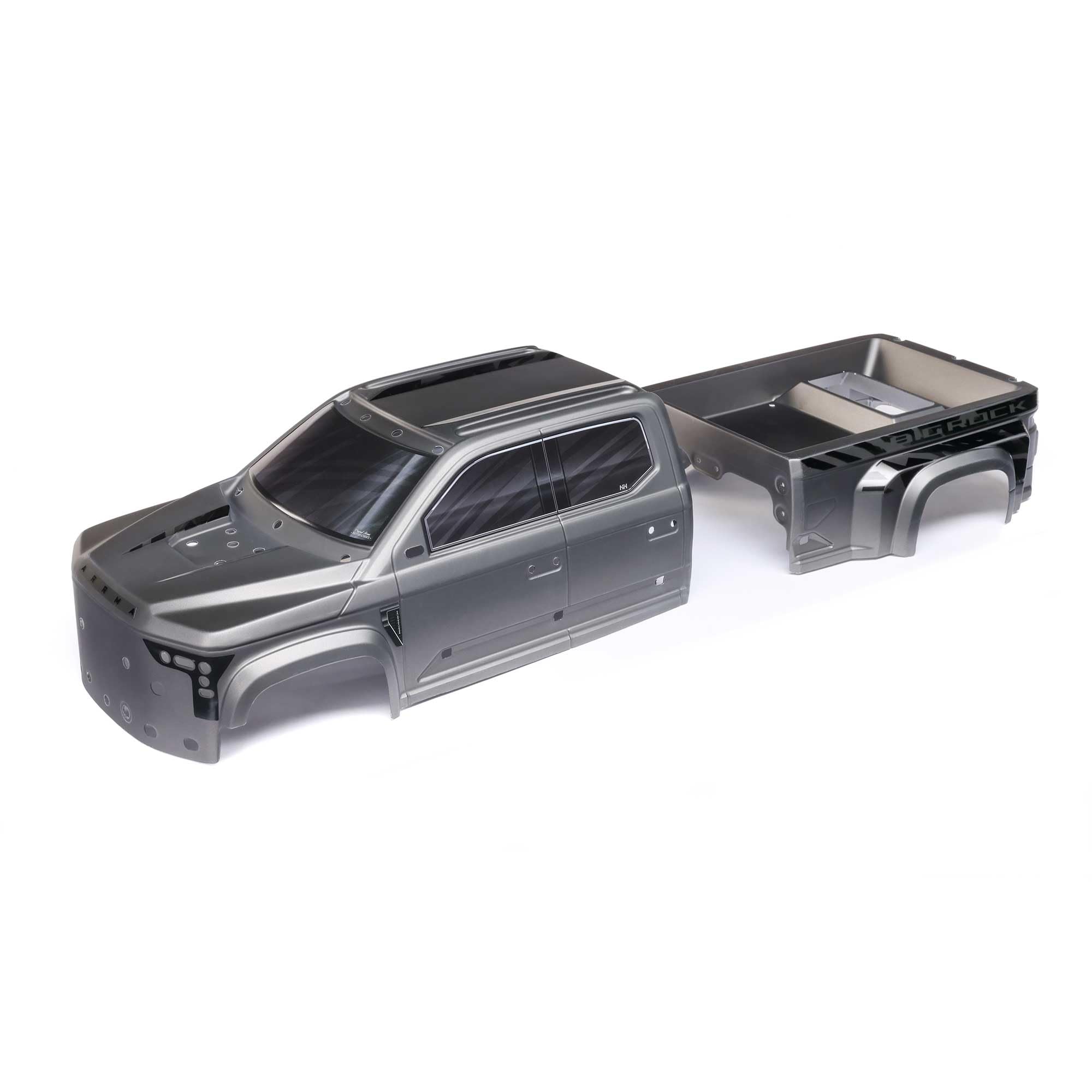 arrma-big-rock-6s-blx-karosserie-gunmetal-lackiert-beschnitten-beklebt image 1