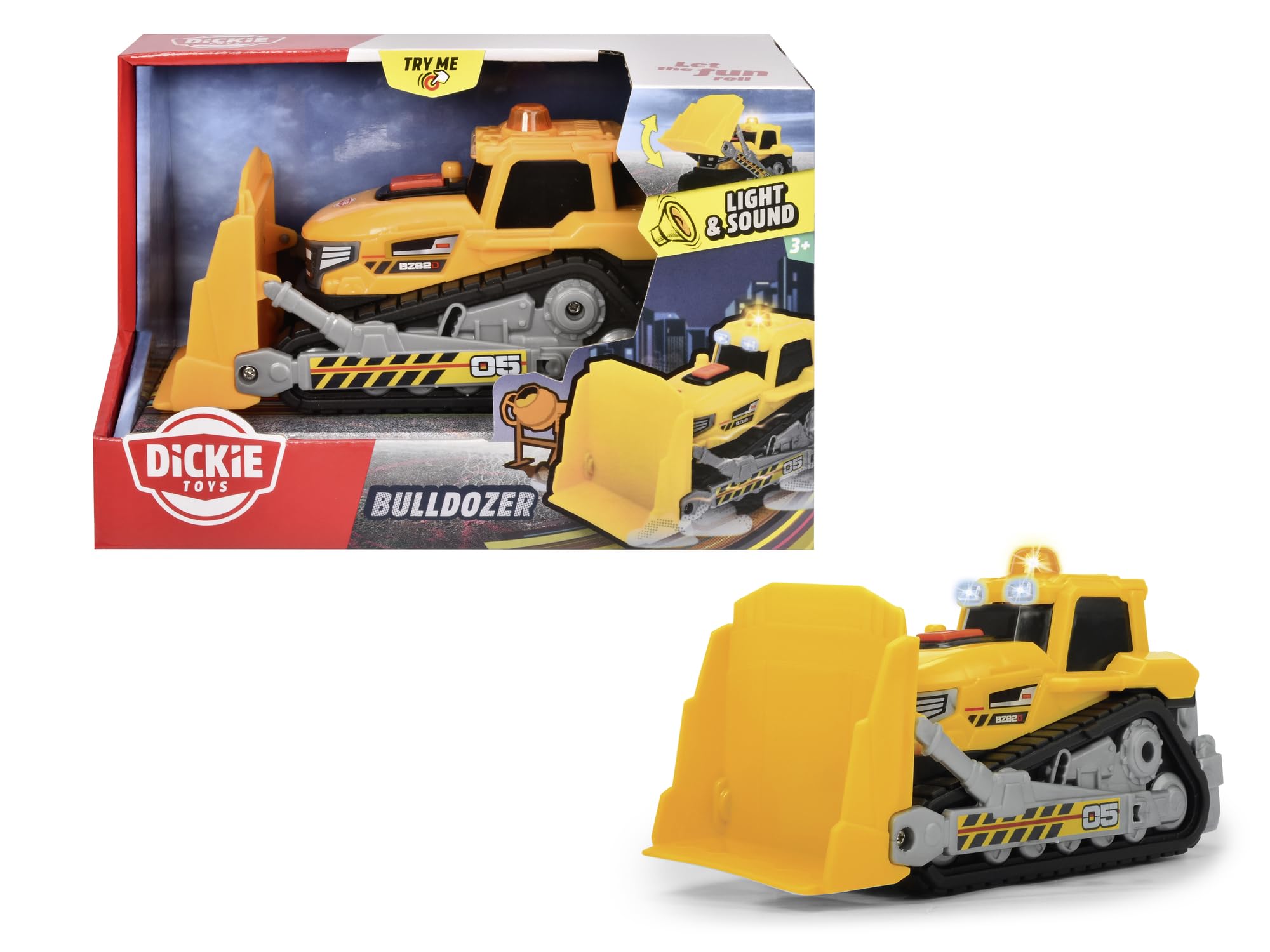 dickie-toys-bulldozer-planierraupe-16-cm-mit-licht-sound image 2