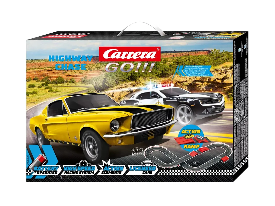 carrera-rc-highway-chase-carrera-go-rennbahn-set-ford-mustang-67-vs-chevrolet-ca image 1