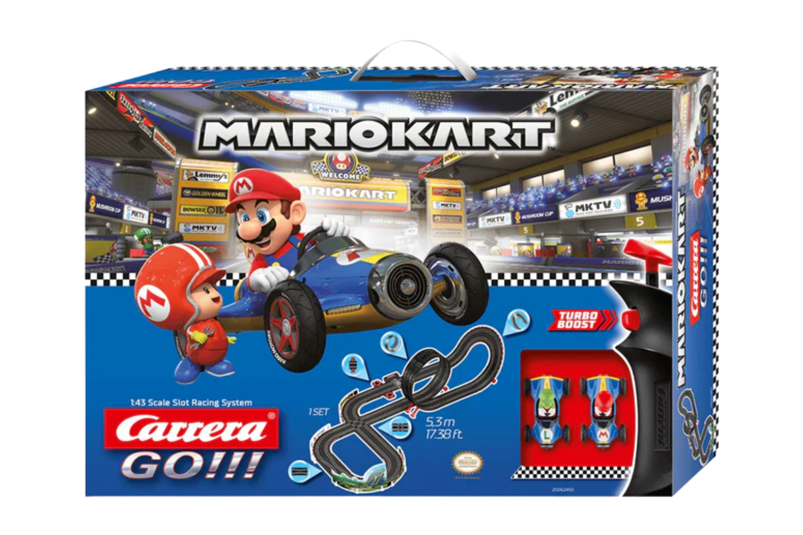 carrera-rc-mario-kart-mach-8-go-set-1-43-mit-looping-uk-stecker image 1