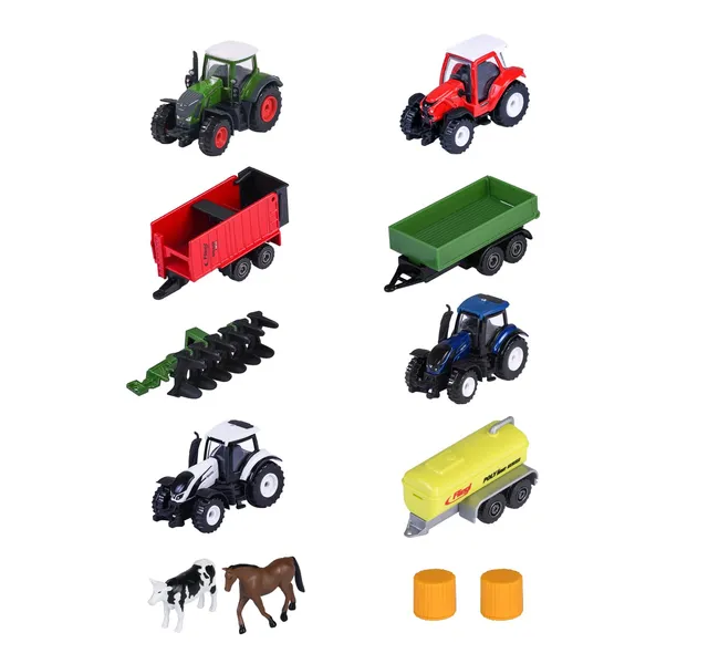 majorette-farm-auto-set-5-teilig-traktor-spielzeug-metall-7-5-cm image 1