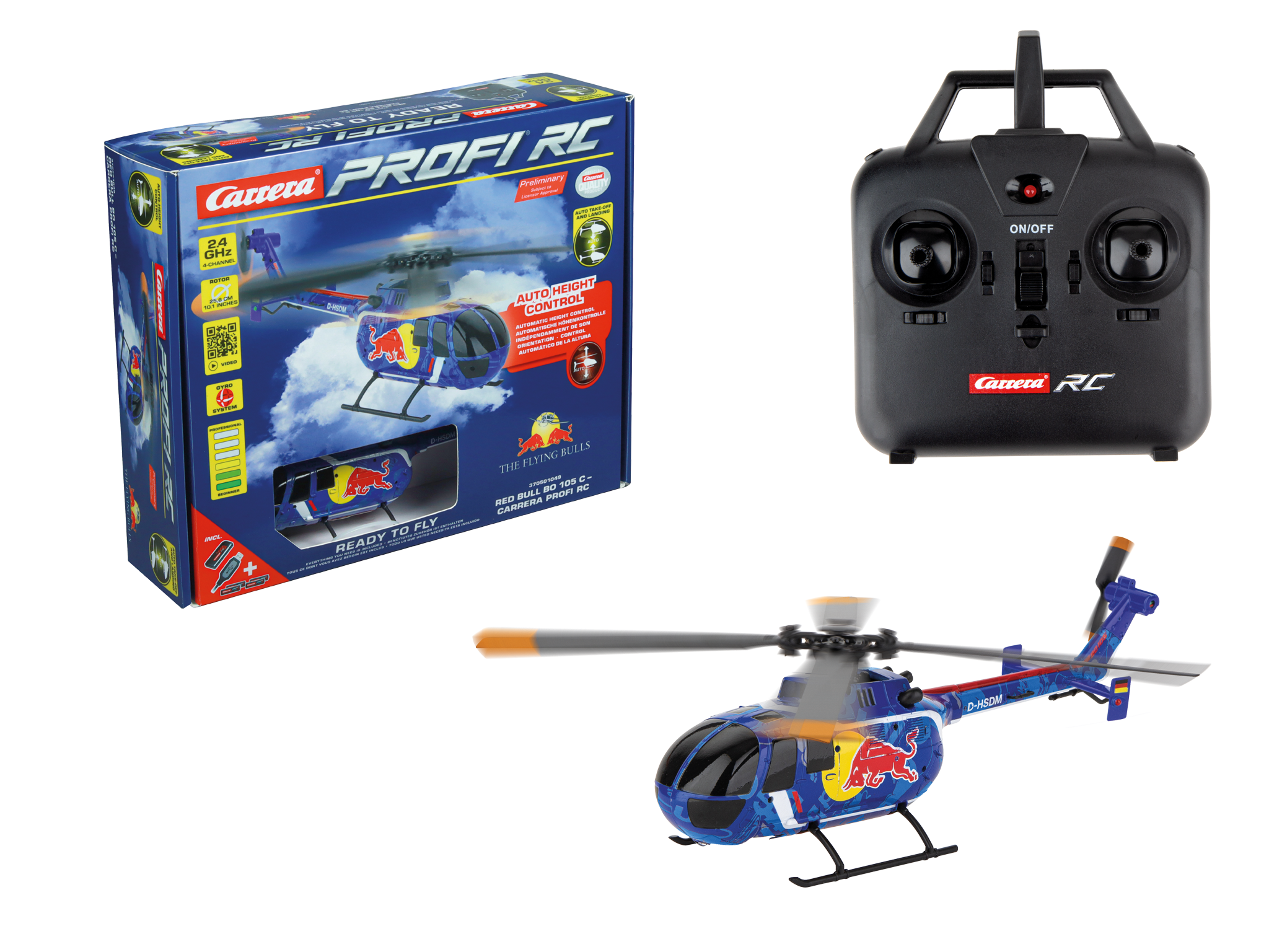 carrera-profi-rc-red-bull-bo-105-c-helikopter-2-4-ghz-rtf image 2