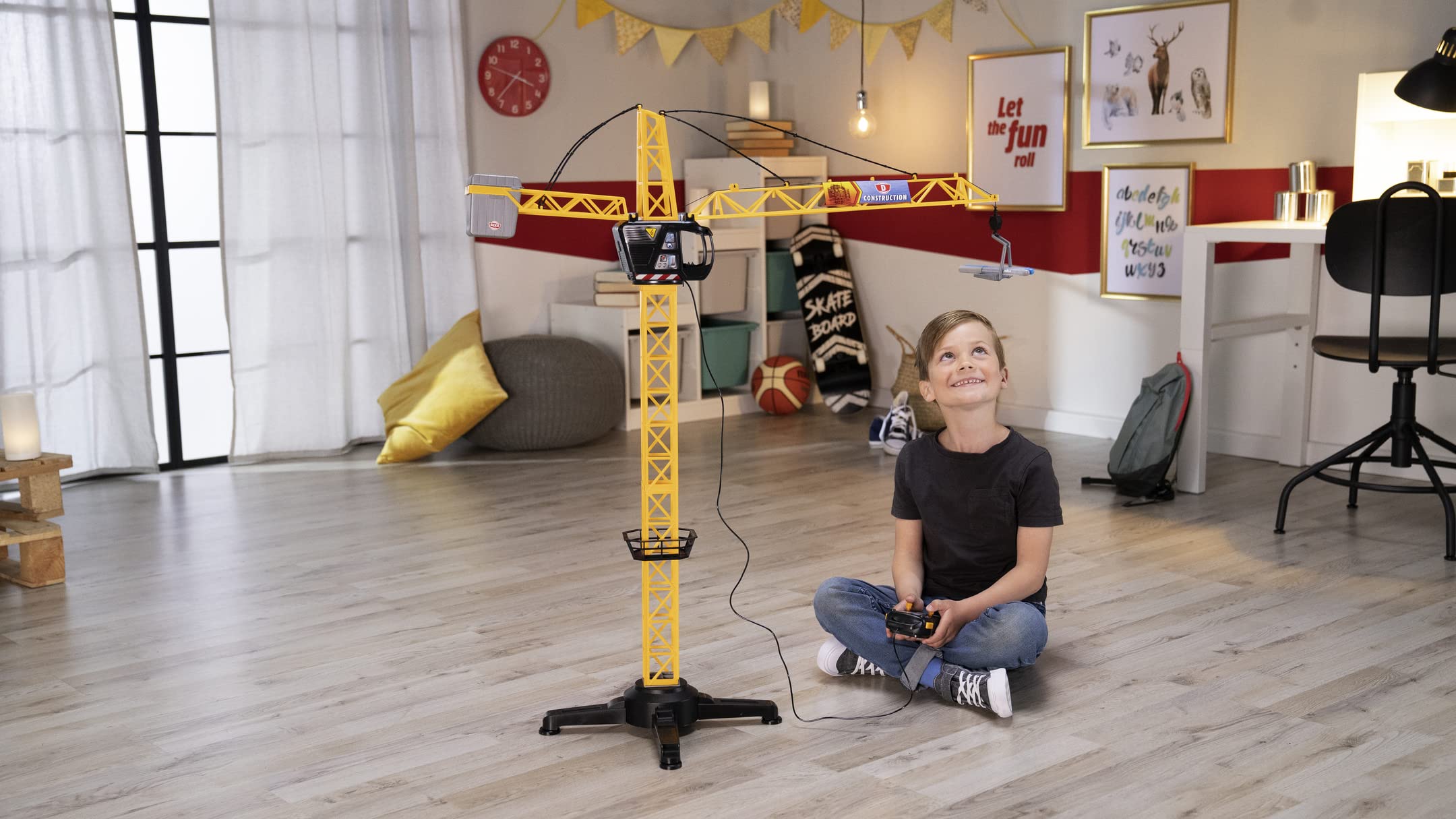 dickie-toys-giant-crane-baustellenkran-100-cm-ferngesteuert-mit-tonne-und-lasten image 4