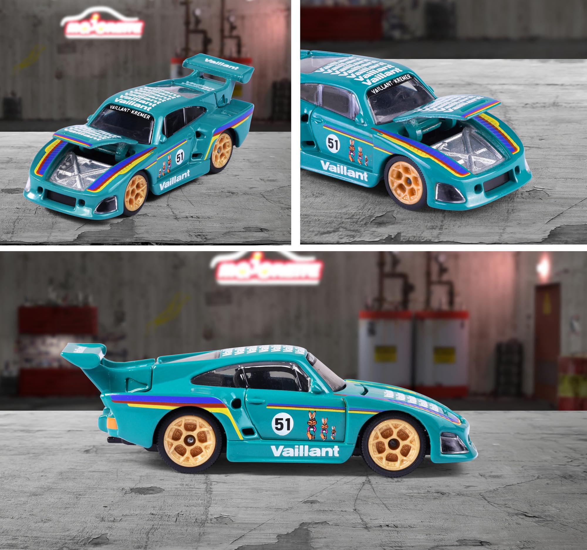 majorette-porsche-motorsport-deluxe-953-k3-modellauto-7-5-cm-gr-n-mit-sammelbox image 5