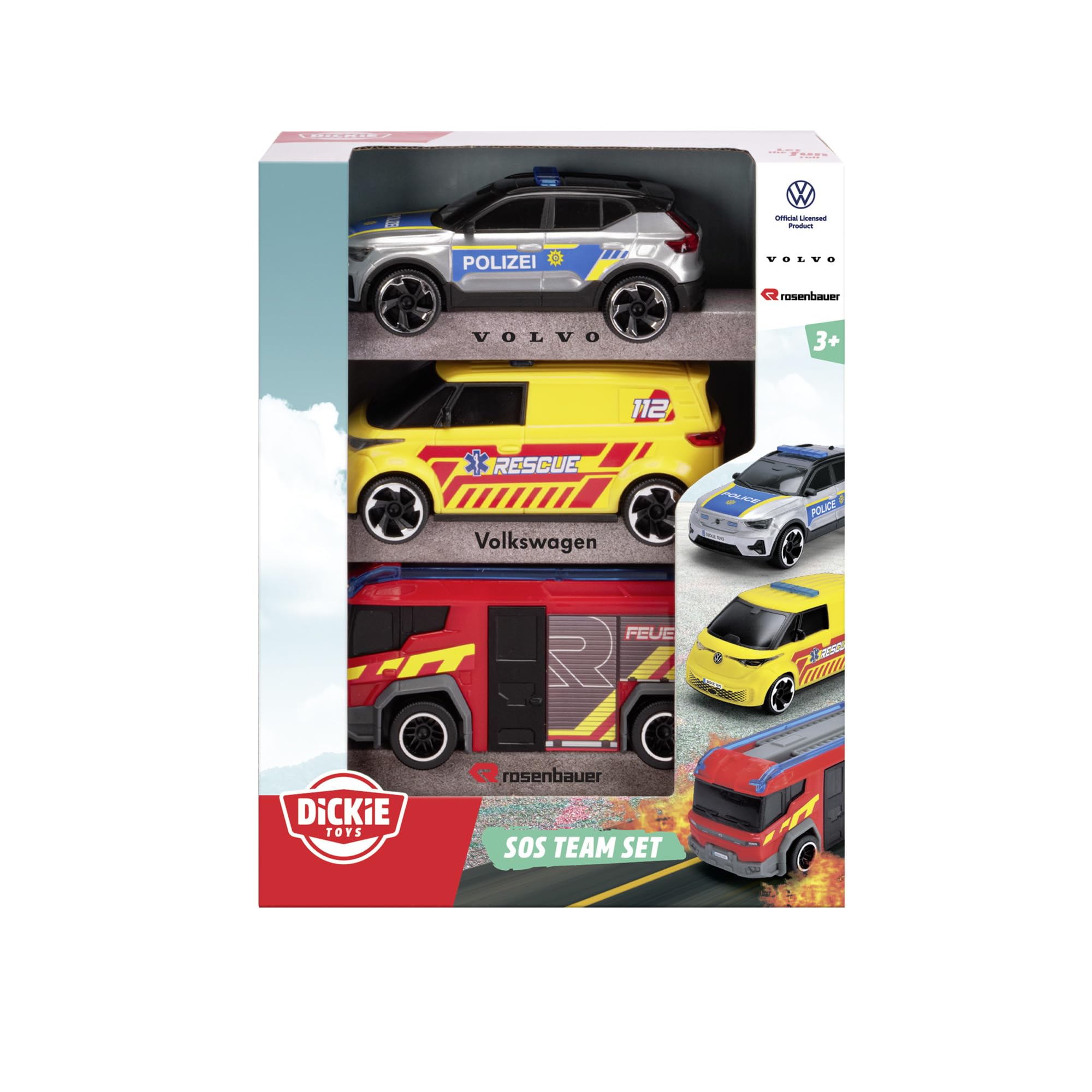 dickie-toys-sos-team-spielzeugauto-set-3er-set-je-15-cm-volvo-ex40-polizeiauto-v image 7