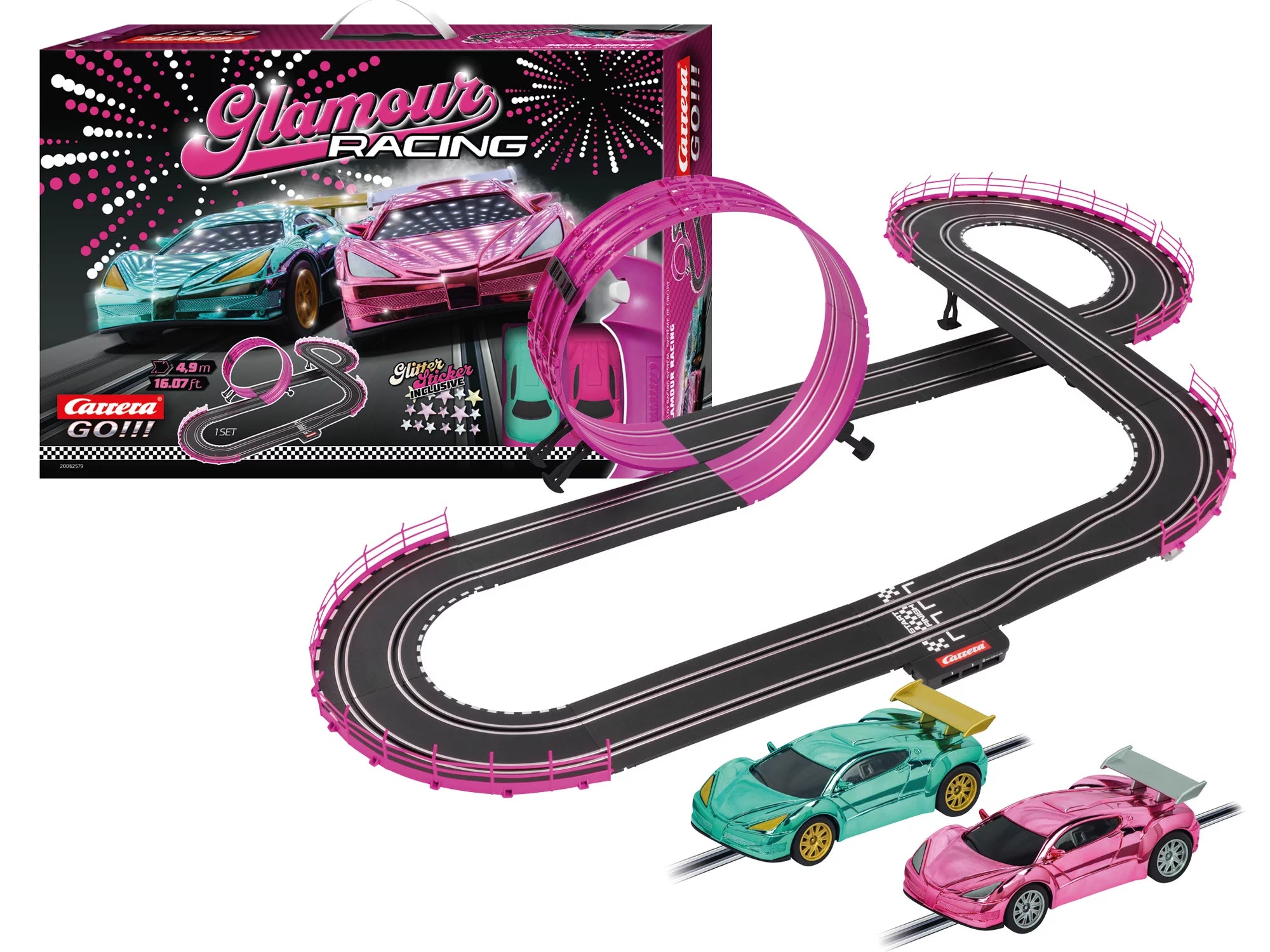 carrera-rc-go-glamour-racing-set-gt-pink-t-rkis-mit-eu-netzteil image 3