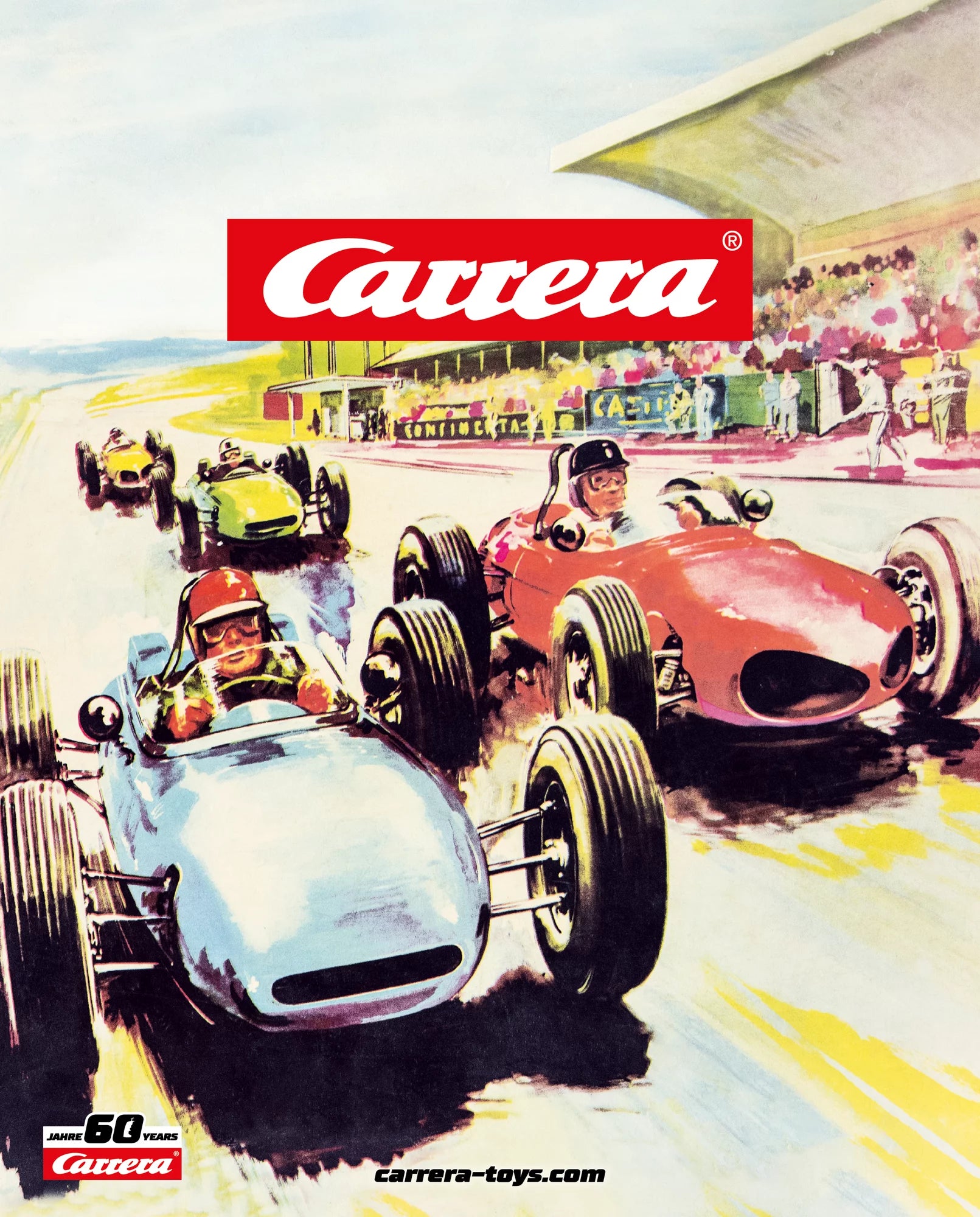 carrera-rc-retro-blechtafel-60-jahre-carrera-motiv-1-deko-schild image 1