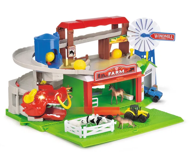 dickie-toys-bauernhof-spielset-und-parkhaus-203739003-mit-licht-sound image 1